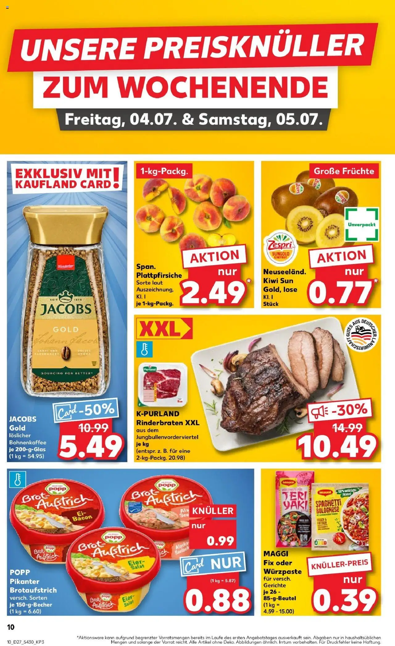 Kaufland prospekt Künzelsau	 - gültig ab dem 03.07.2025 | Seite: 10 | Produkte: Maggi, Eier, Brot, Salat