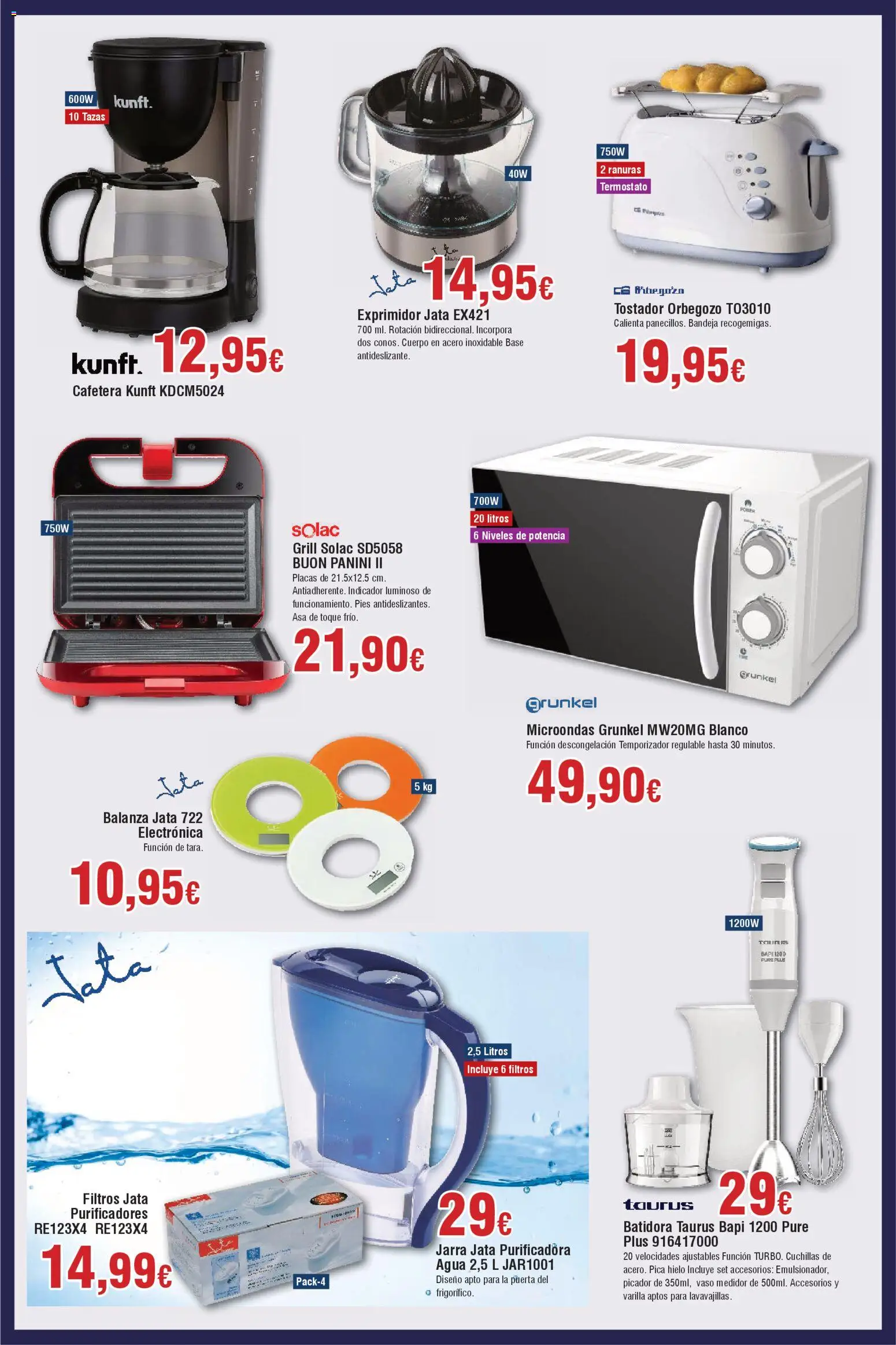 Froiz - Folleto Hiper │ válido desde el 28.10.2025 | Página: 6 | Productos: Ηλεκτρονικα ειδη, Exprimidor, Tostador, Bandeja