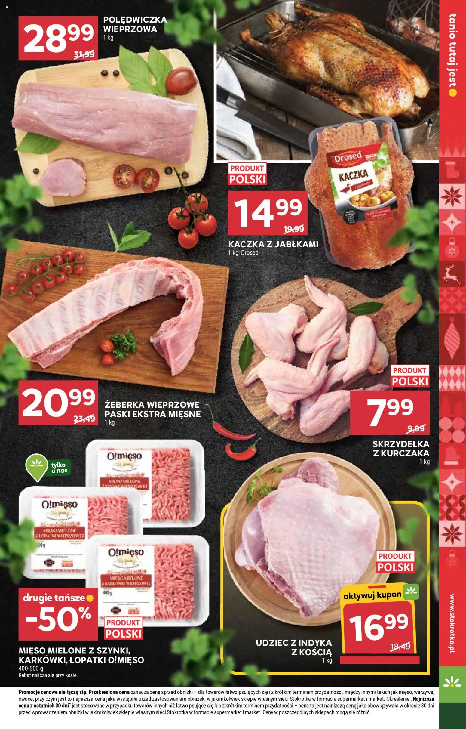 Stokrotka Gazetka od 18.12.2025 | Strona: 15 | Produkty: Mięso, Kaczka, Kaczka z jabłkami, Polędwiczka wieprzowa