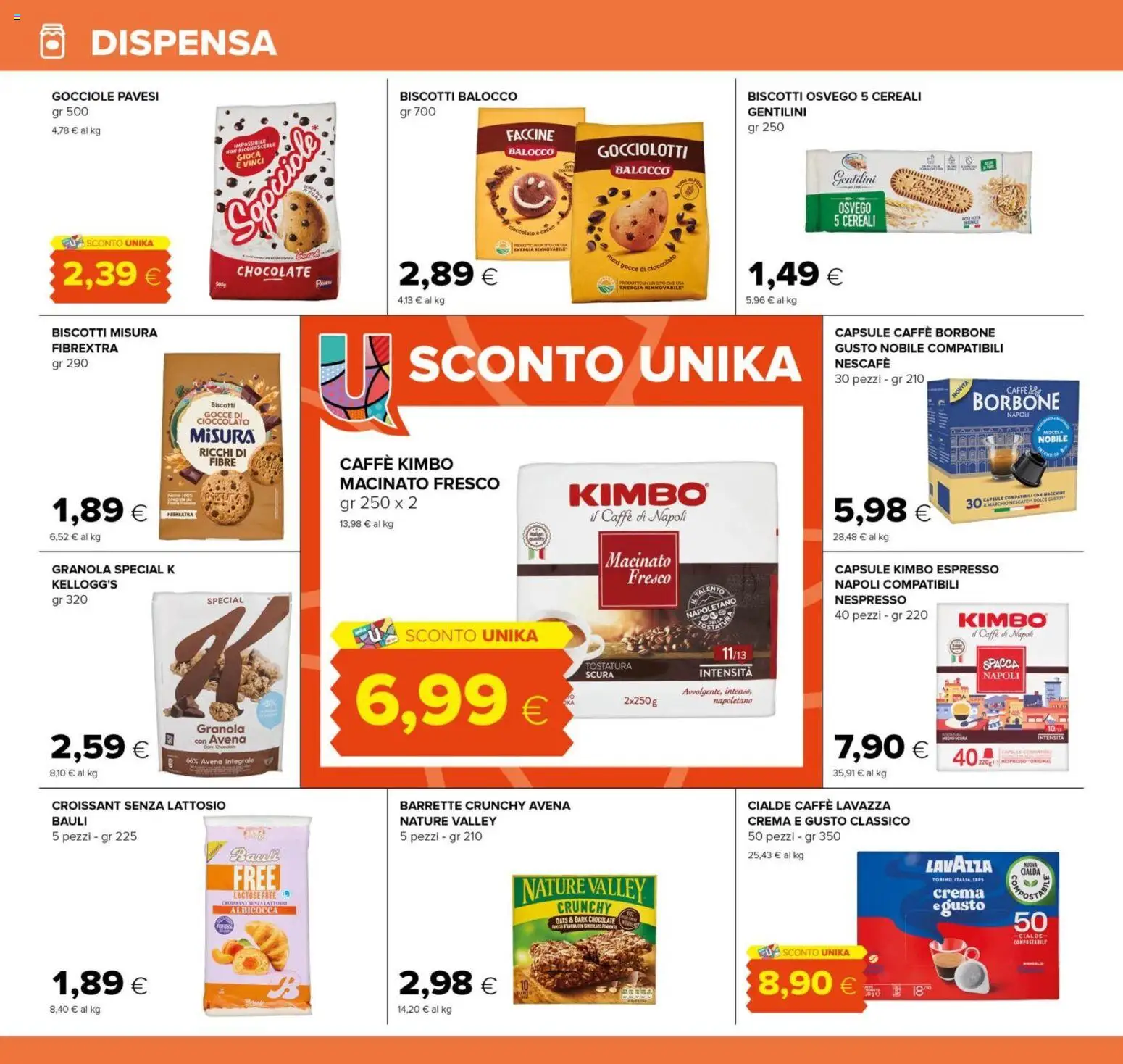 Volantino Oasi del 29.01.2026 | Pagina: 14 | Prodotti: Cioccolato, Biscotti, Croissant, Lavazza