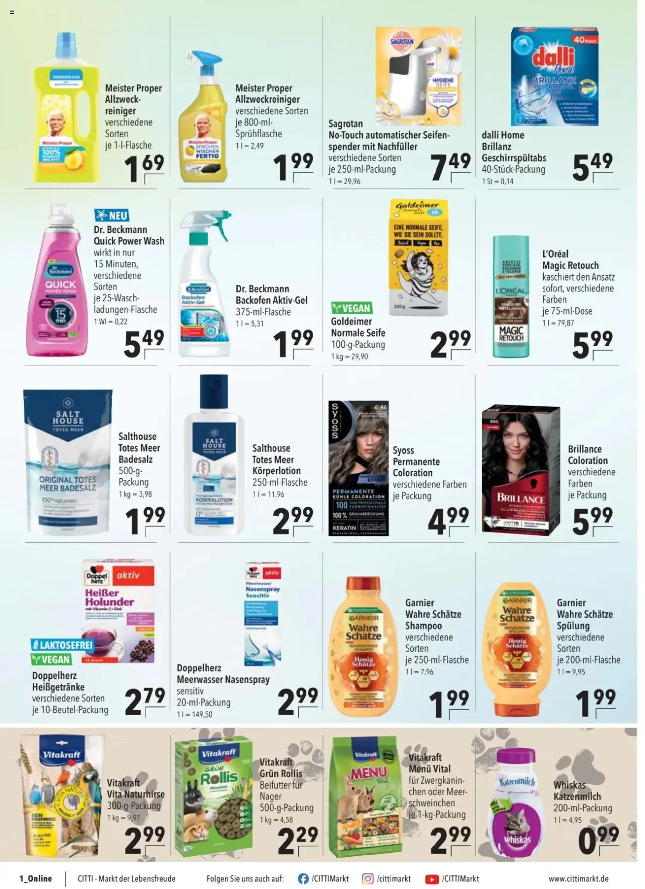 CITTI tilbudsavis – gyldig fra 22.10.2025 | Side: 14 | Produkter: Shampoo, Salt