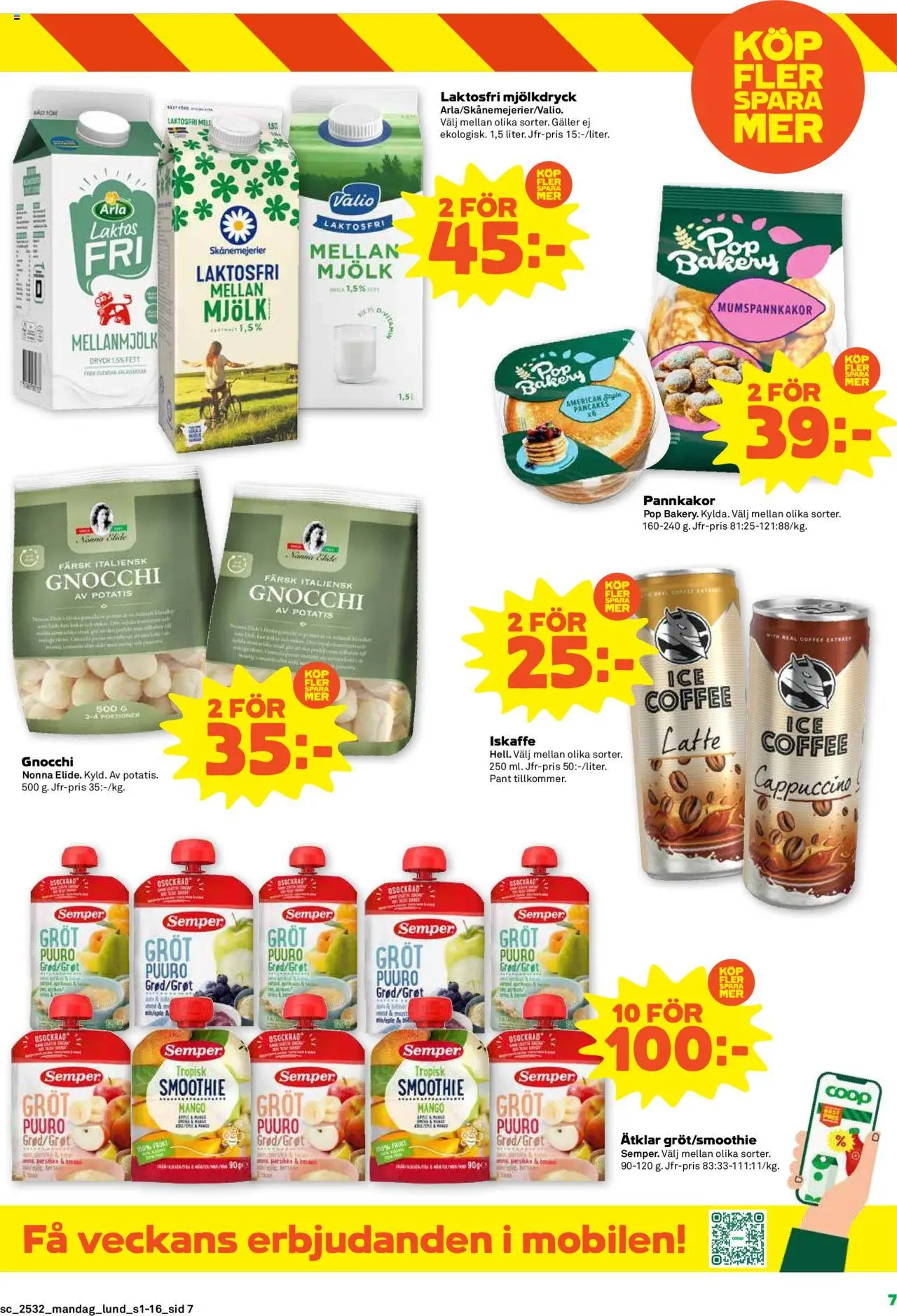 Stora Coop reklamblad aktuell från 04.08.2025 | Sida: 7 | Produkter: Iskaffe, Mjölk, Potatis, Mango