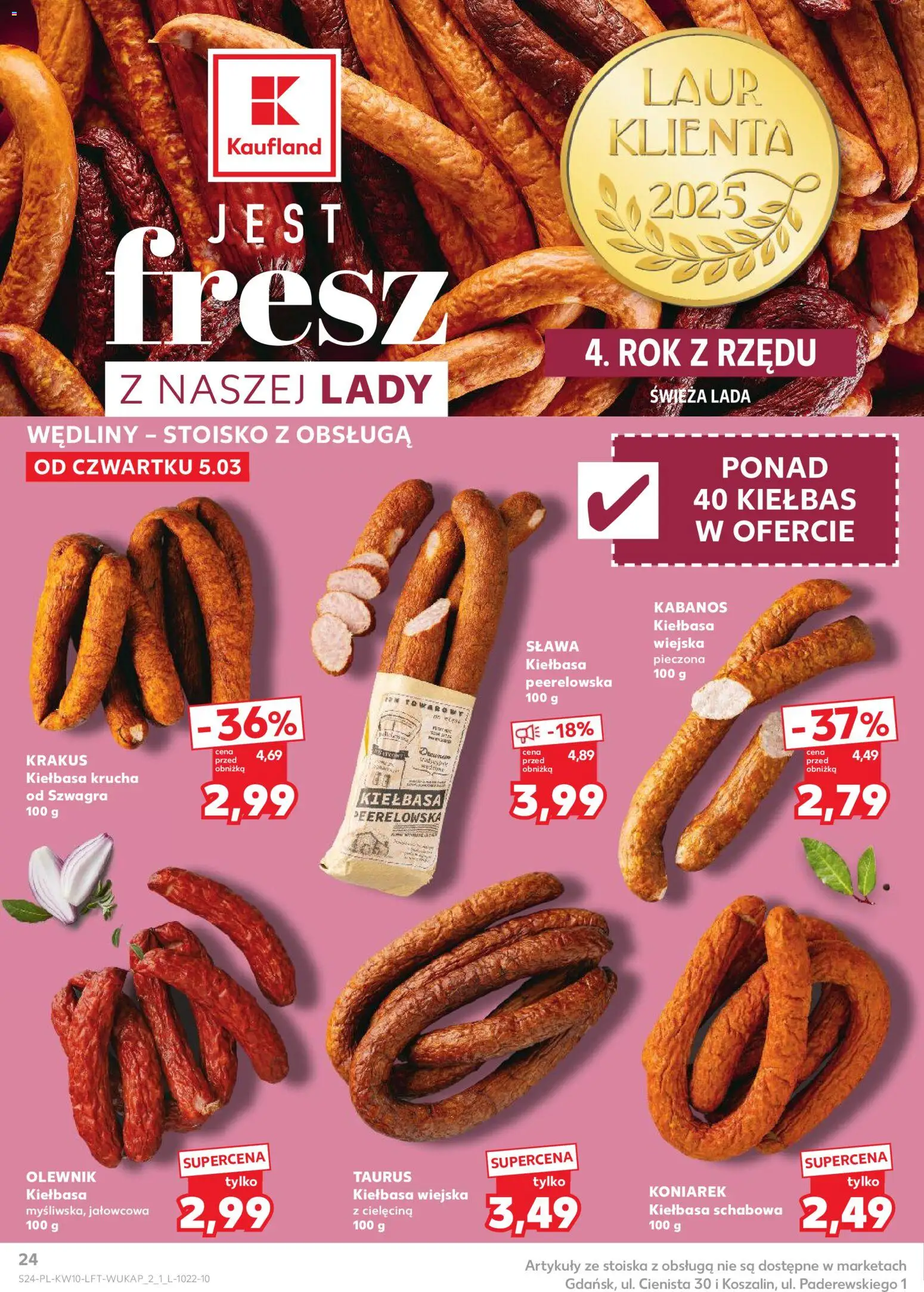 Kaufland gazetka od 05.03.2026 | Strona: 24 | Produkty: Karta, Surimi, Jabłka, Sałatka