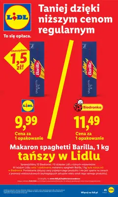 Pogląd oferty "Lidl gazetka" - ważna od 29.04.2026 | Strona: 43 | Produkty: Makaron spaghetti, Makaron