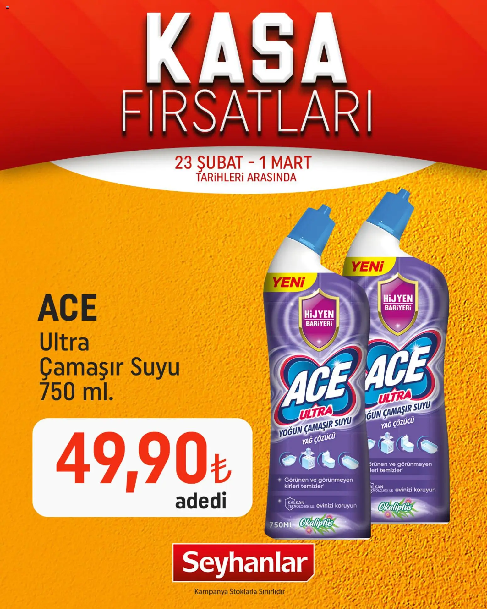Seyhanlar Market Katalog Kasa Fırsatları - 23.02.2026 tarihinden itibaren geçerlidir | Sayfa: 2 | Ürünler: Yağ, Yağ çözücü, Kasa