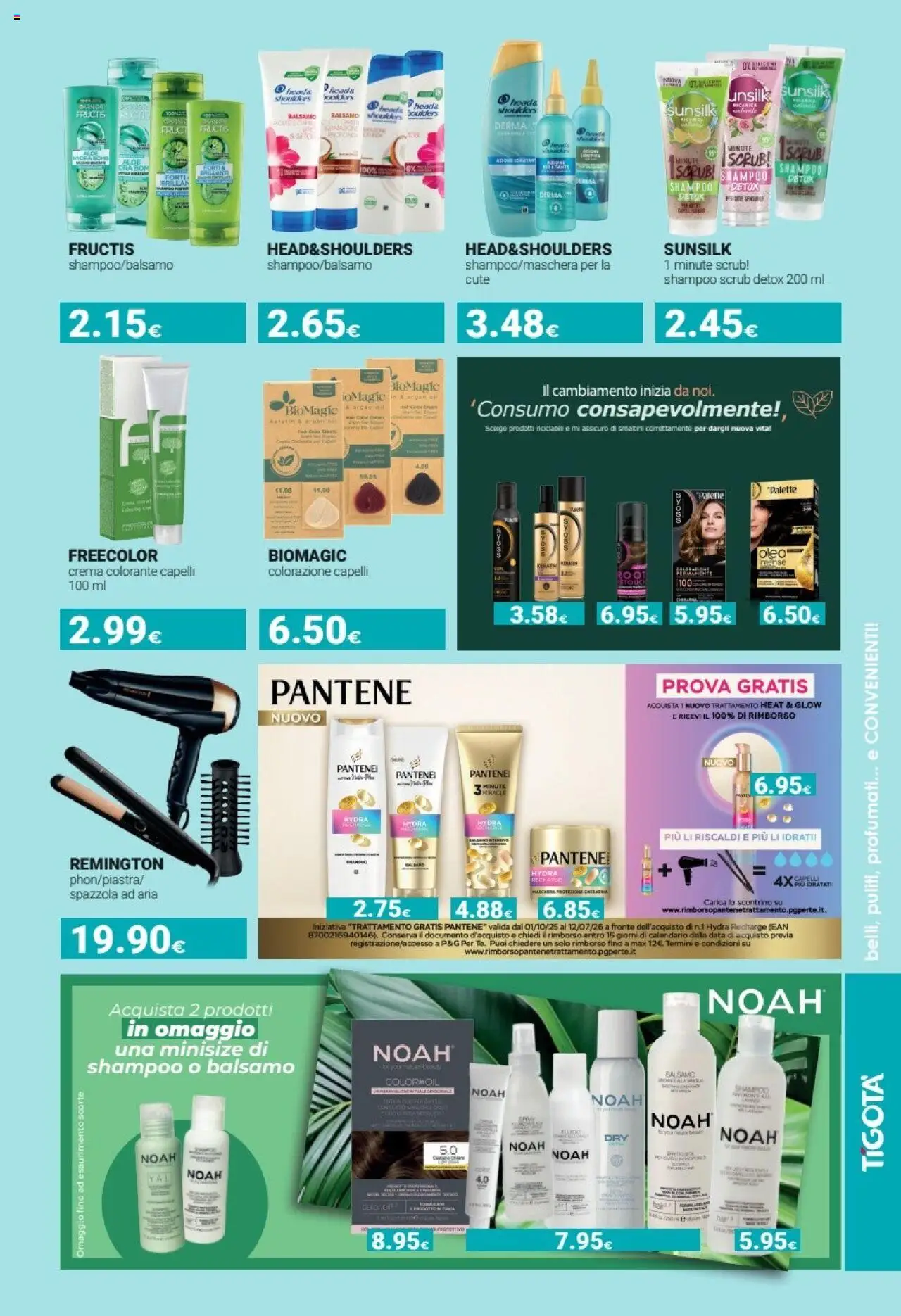 Volantino Tigotà del 01.10.2025 | Pagina: 9 | Prodotti: Shampoo, Balsamo, Crema, Data