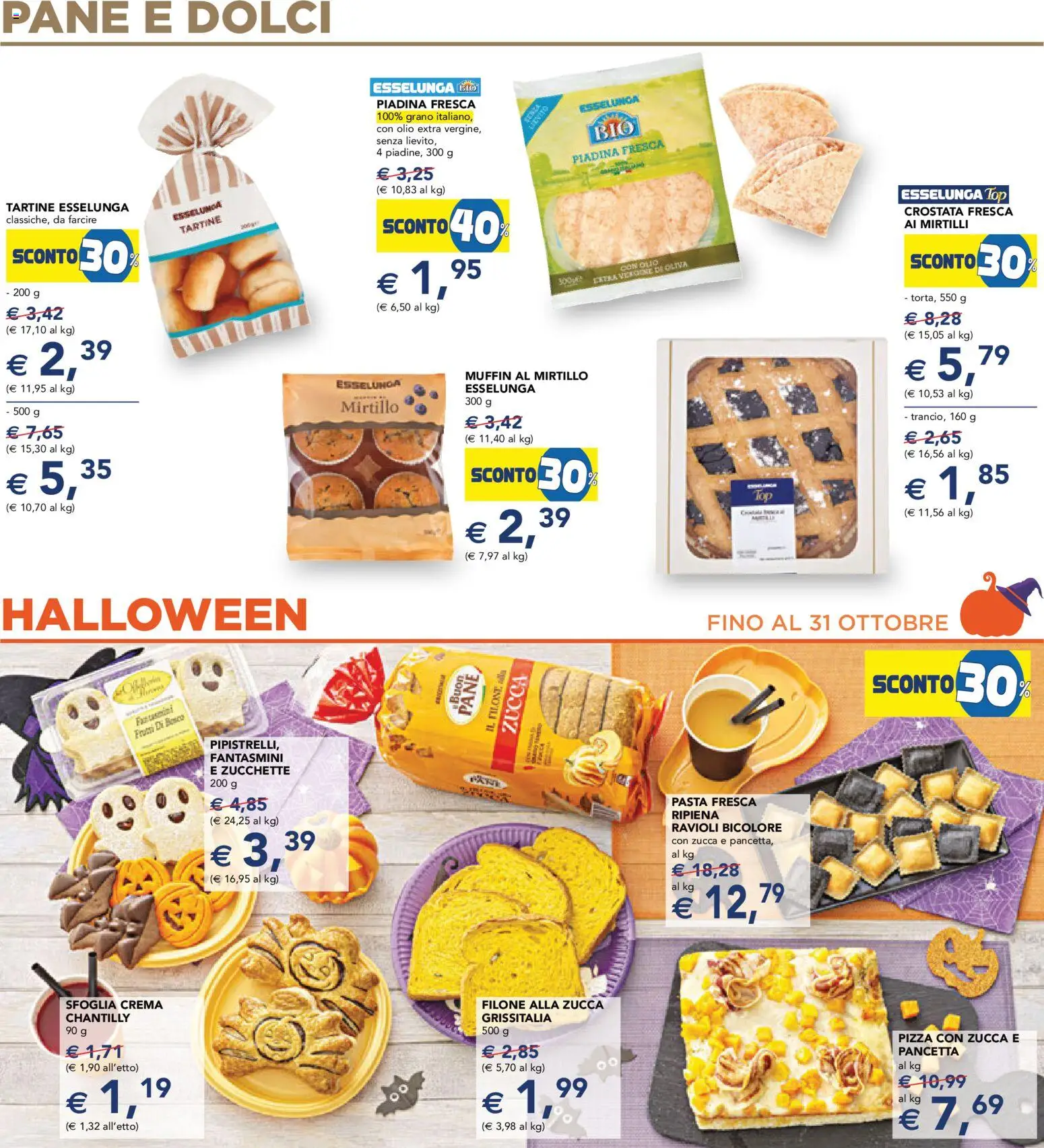 Volantino Esselunga S del 23.10.2025 | Pagina: 20 | Prodotti: Crema, Pane, Pancetta, Top