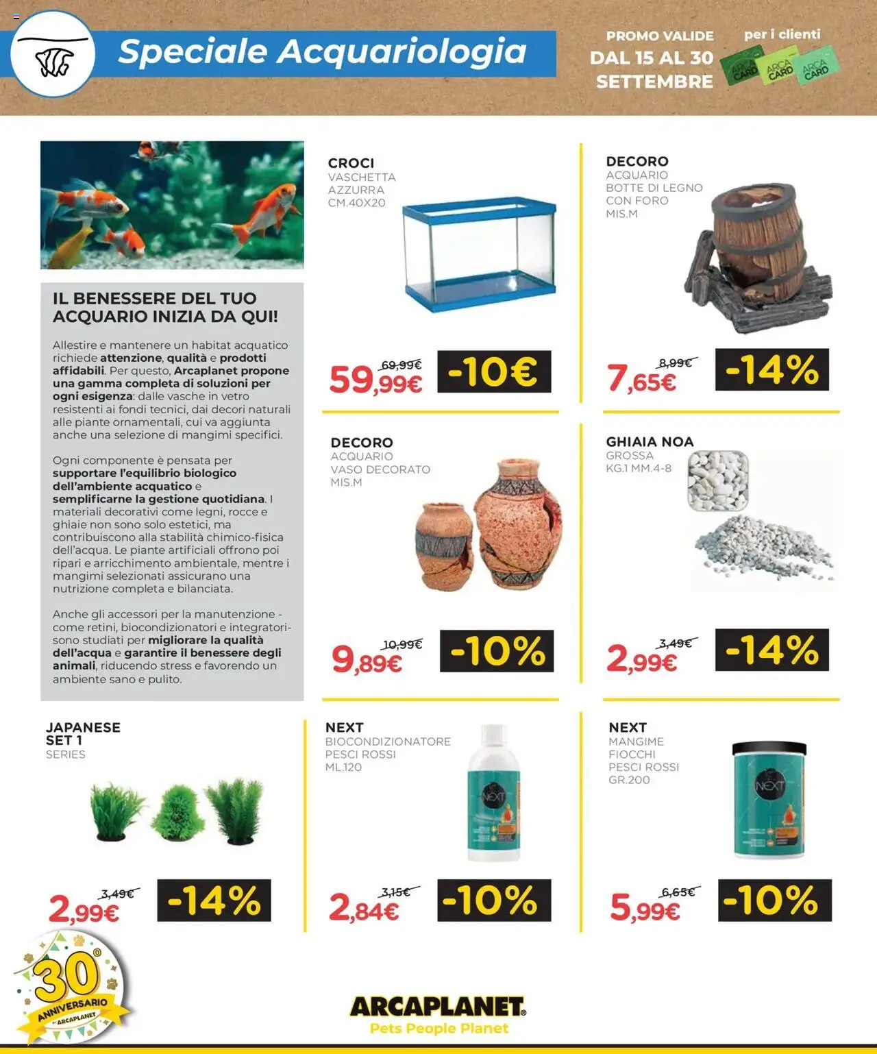 Volantino Arcaplanet del 01.10.2025 | Pagina: 40 | Prodotti: Fiocchi, Vaso