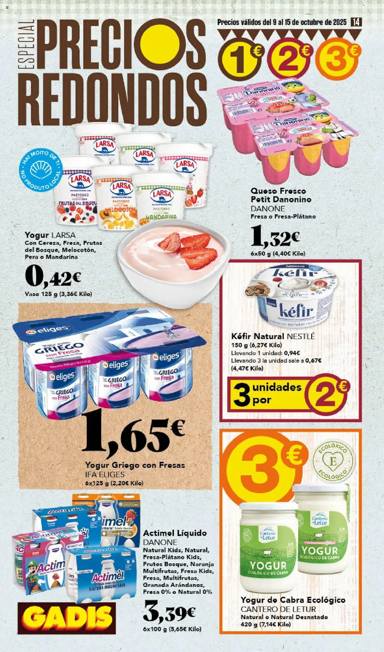 Gadis folleto │ válido desde el 09.10.2025 | Página: 14 | Productos: Queso, Queso fresco, Μαγειρική εστία, UPS