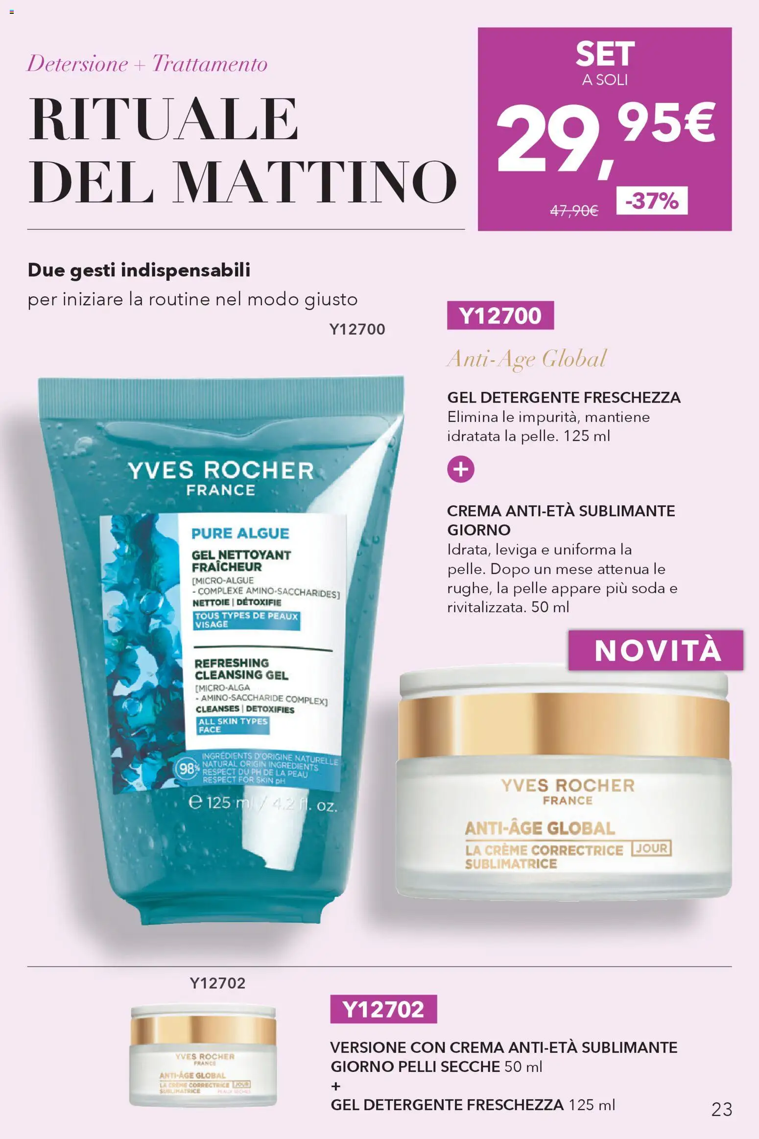 Volantino Yves Rocher del 02.04.2026 | Pagina: 23 | Prodotti: Crema, Detergente