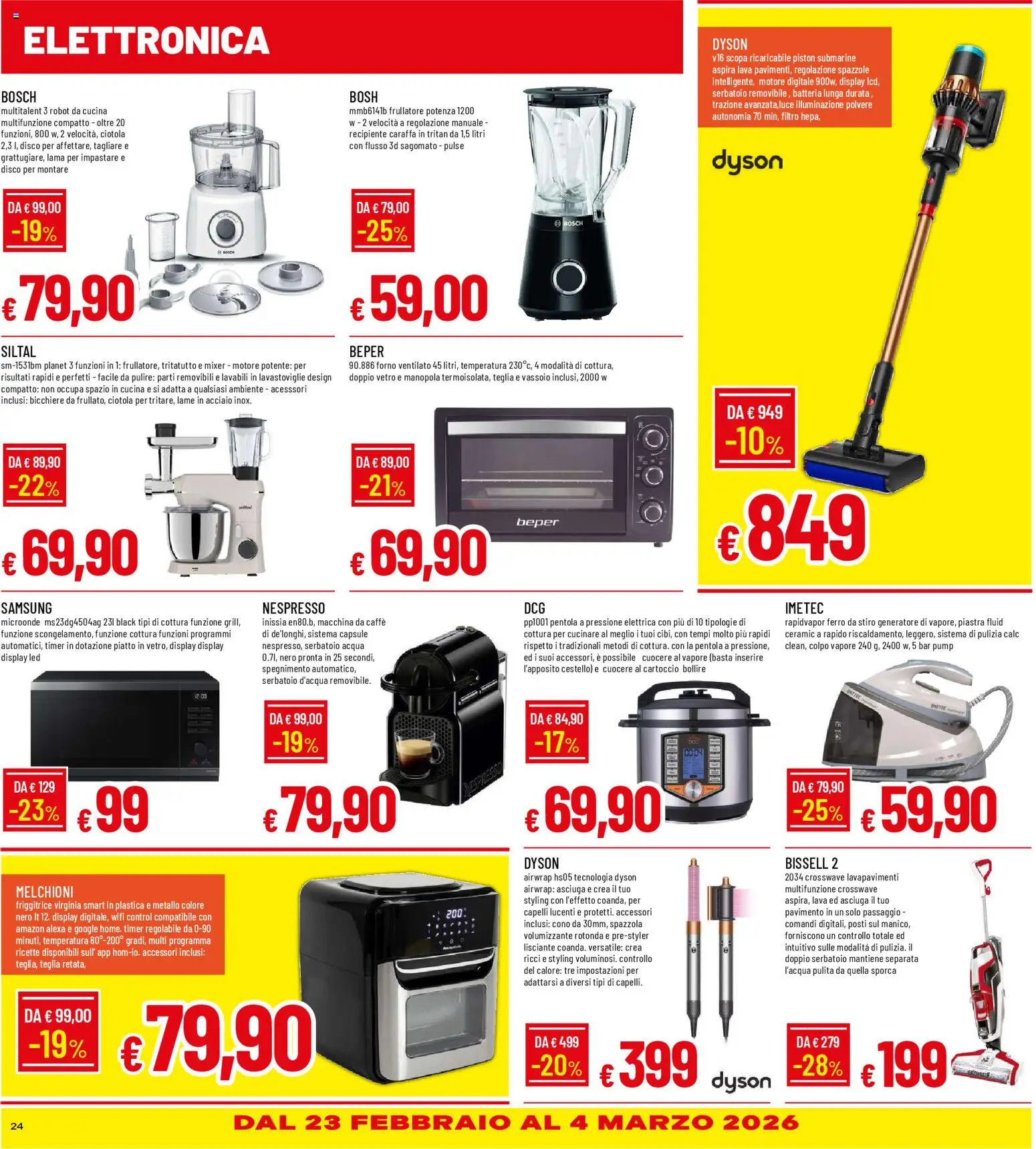 Volantino Galassia del 19.02.2026 | Pagina: 24 | Prodotti: Spazzola, Ciotola, Batteria, Samsung