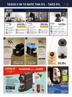 Anteprima del volantino Unieuro Incasso catalogo valido a partire dal 16.01.2026 | Pagina: 23 | Prodotti: Caraffa, Macchina da caffe, Caffè, Cavo