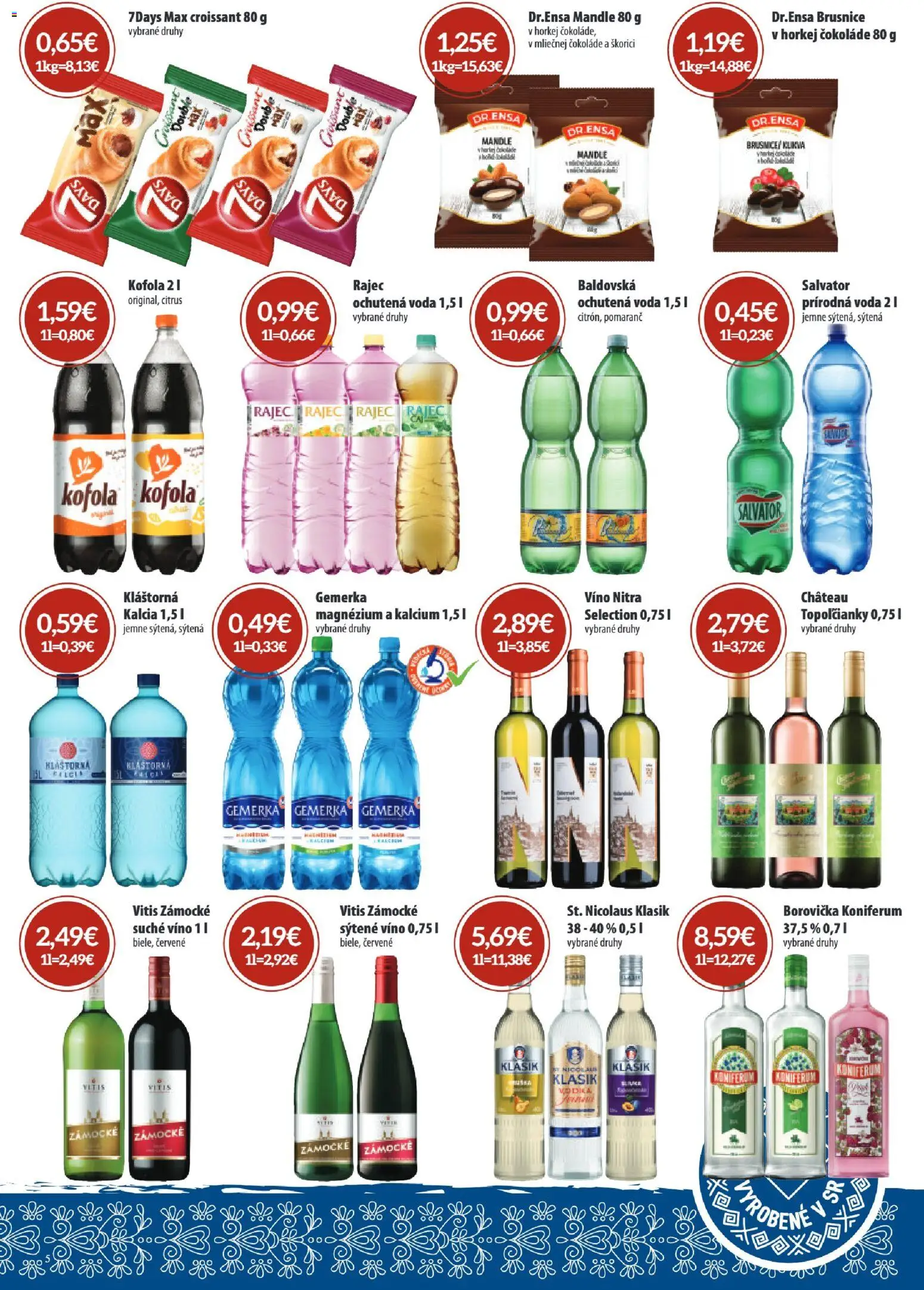 Nové Sintra akcie – leták je platný od 08.01.2026 | Strana: 5 | Produkty: Rajec, Koniferum, Voda, Mandle