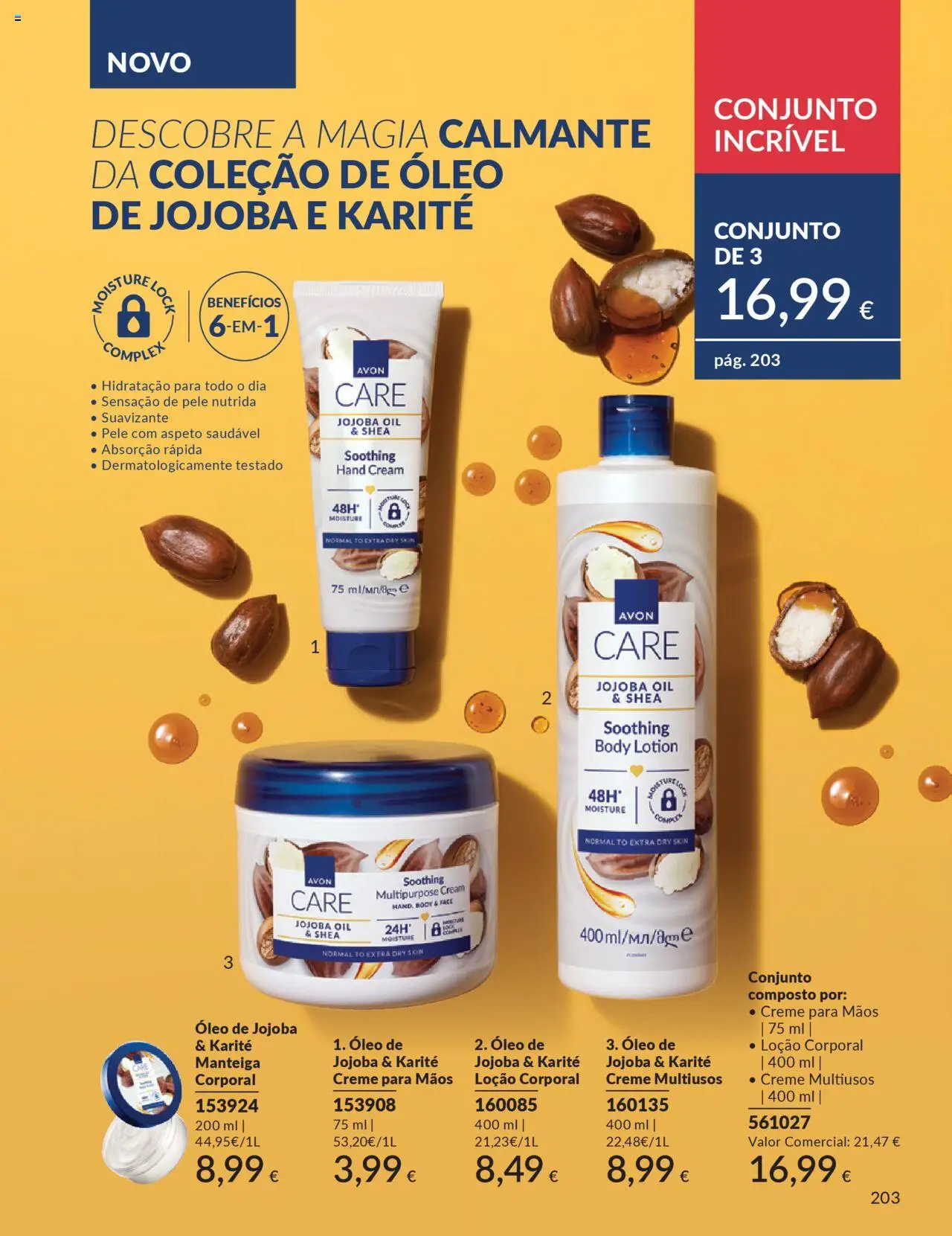 Catálogo Avon Campanha 10 │ válido de 01.10.2025 | Página: 203 | Produtos: Creme para mãos, Manteiga, Óleo, Creme