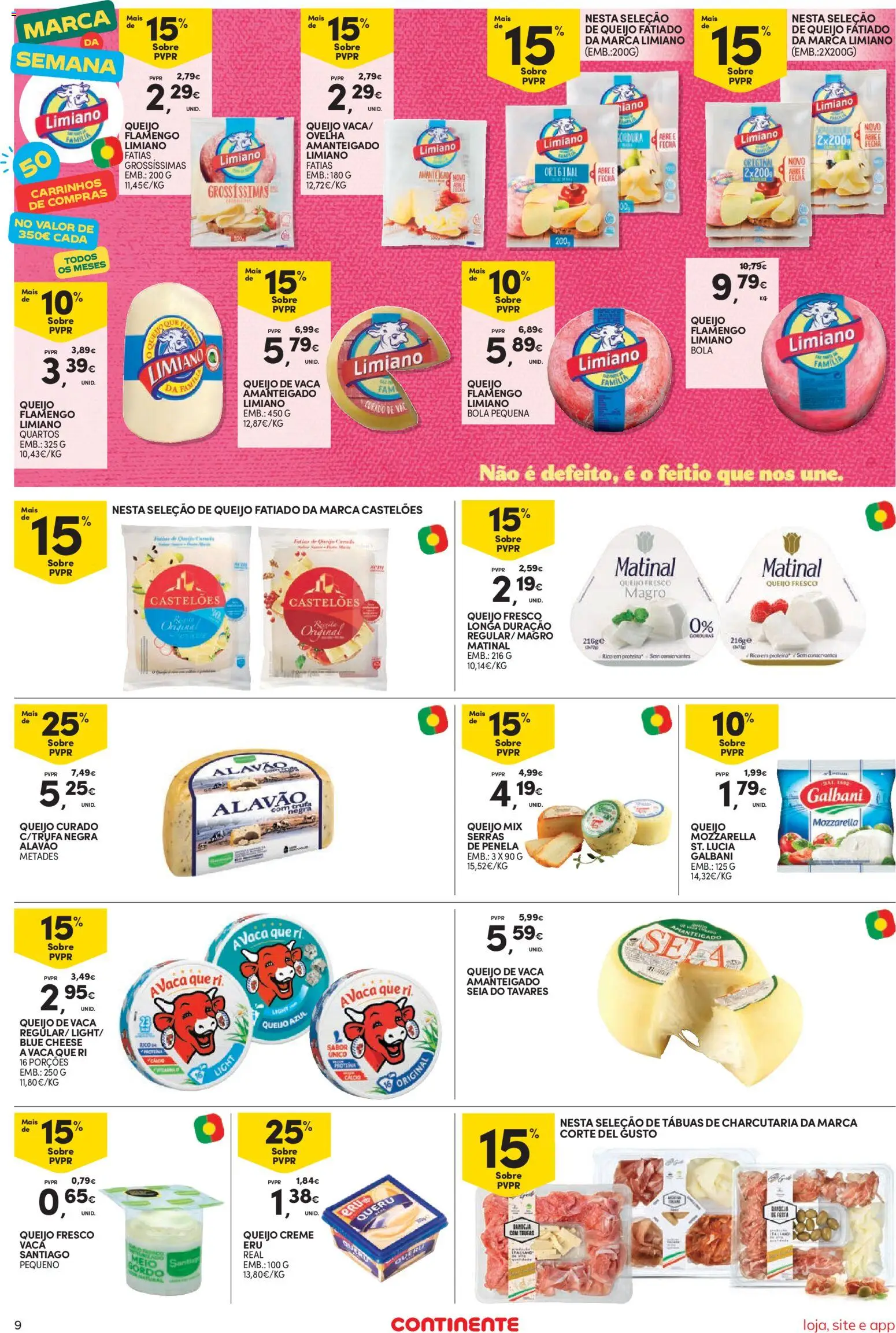 Continente Semanal Continente Bom Dia │ válido de 25.11.2025 | Página: 9 | Produtos: Queijo creme, Cream cheese, Queijo, Proteina