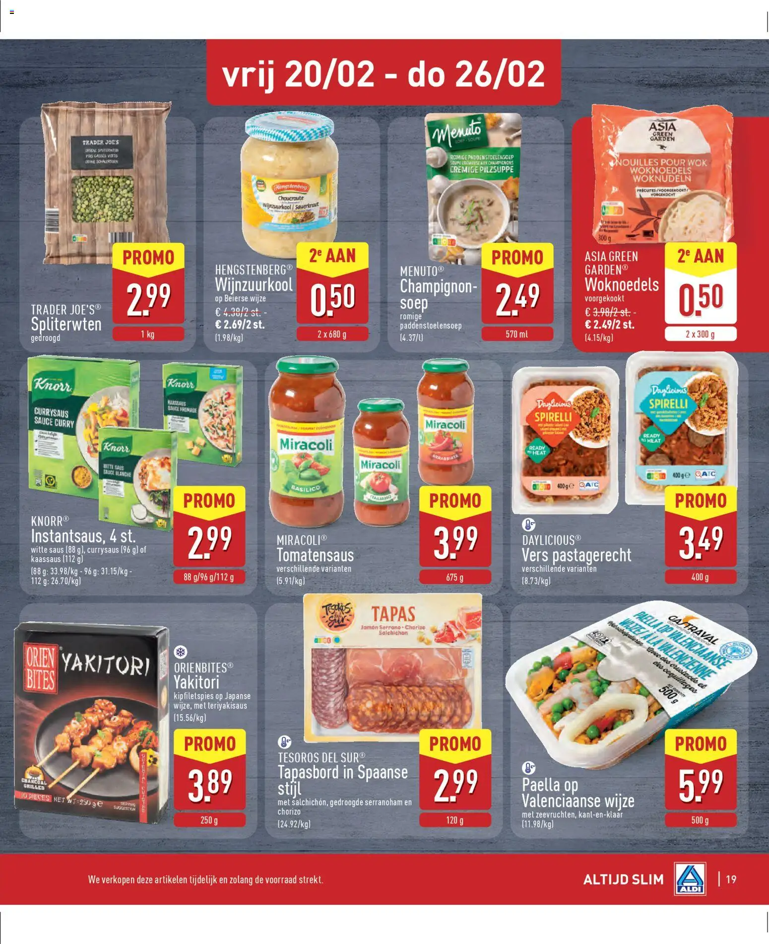 {H1} | Pagina: 19 | Producten: Chorizo, Saus, La, Champignon