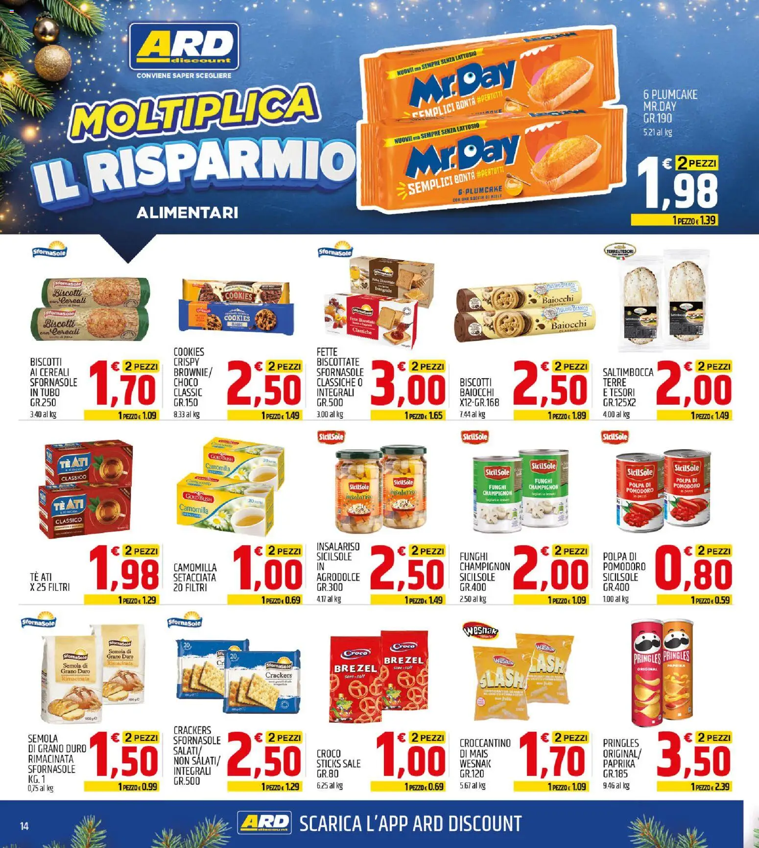 Volantino ARD Discount del 11.12.2025 | Pagina: 14 | Prodotti: Cereali, Biscotti, Plumcake, Mais
