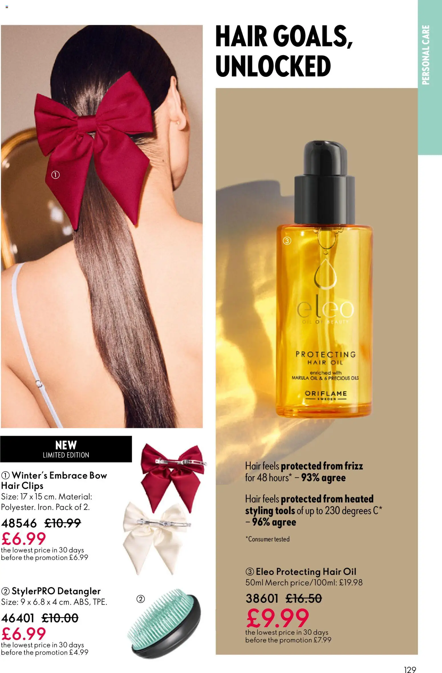 {H1} | Page: 129 | Products: Hair oil, Oil