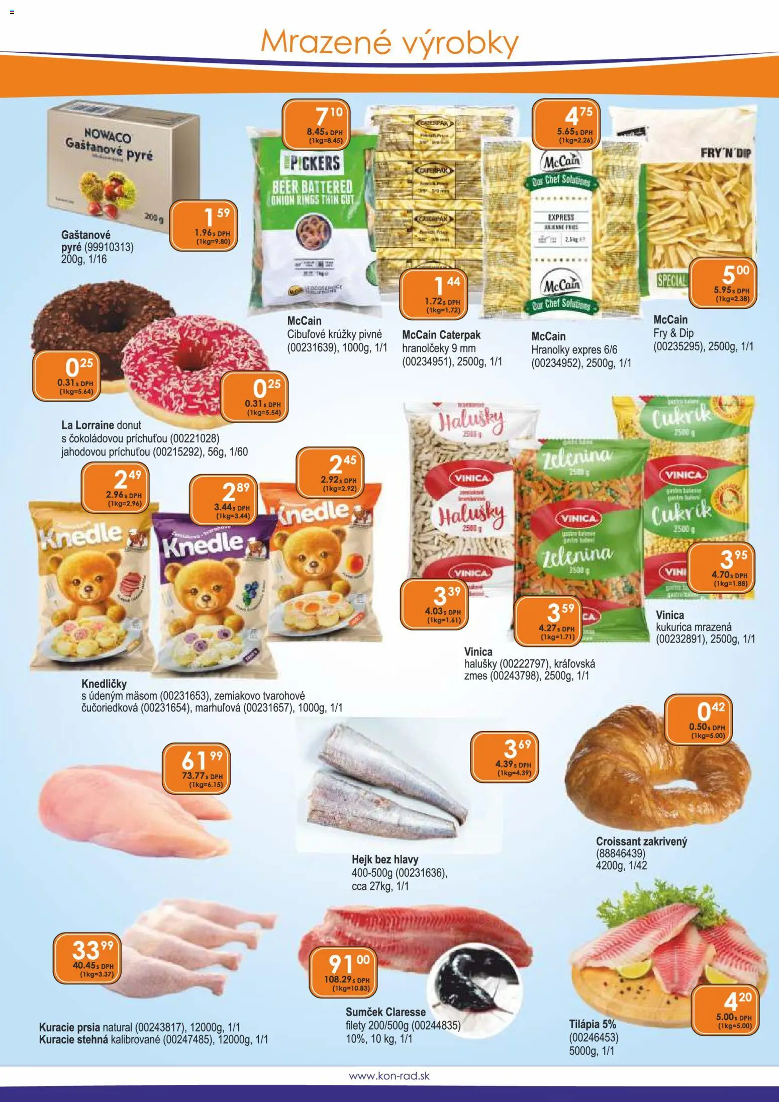 Nové KON - RAD akcie – leták je platný od 01.05.2026 | Strana: 39 | Produkty: Donut, Croissant, Kuracie prsia, Kukurica