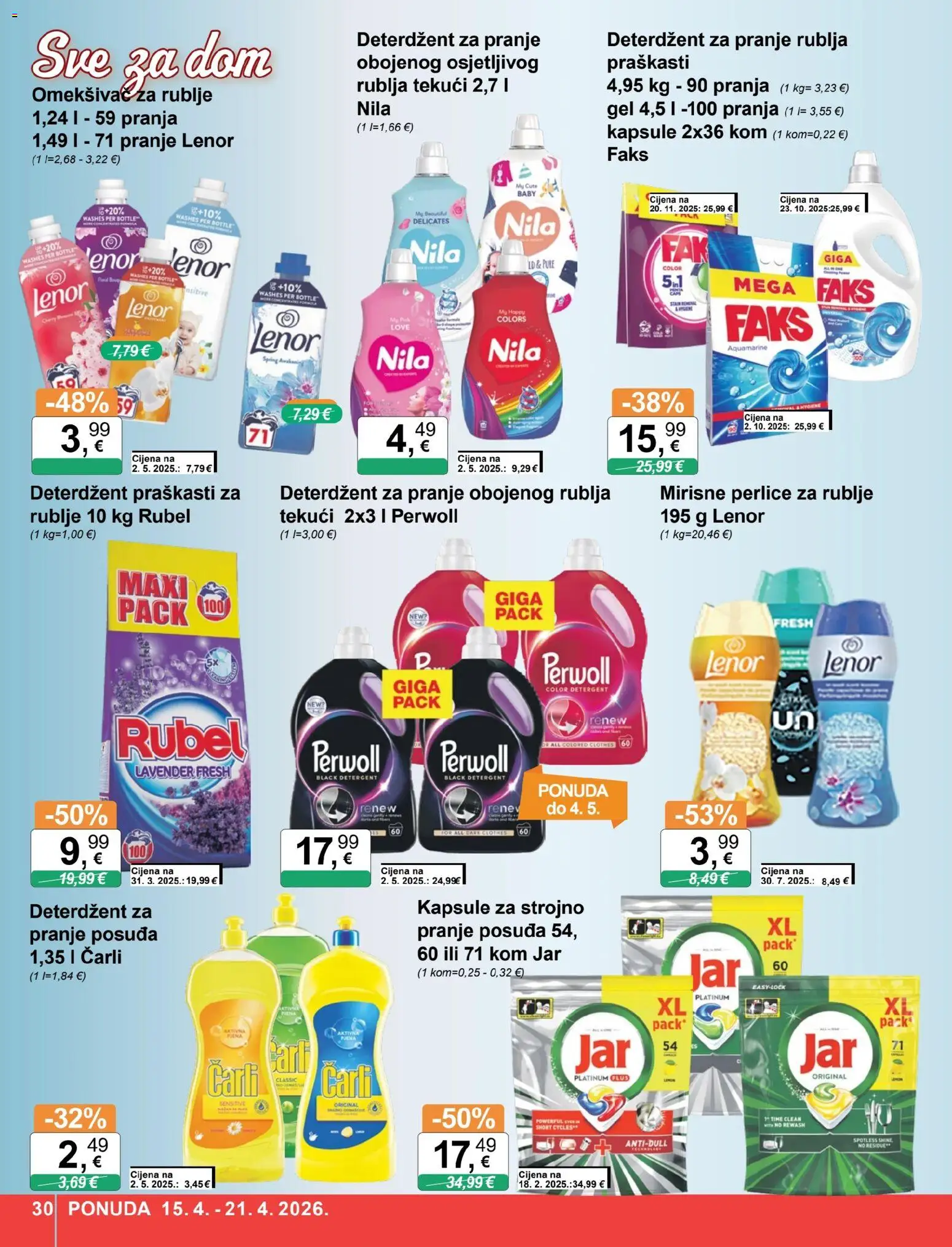 KTC katalog | vrijedi od 15.04.2026 | Stranica: 30 | Proizvodi: Rubel, Deterdžent za pranje rublja, Deterdžent, Lenor