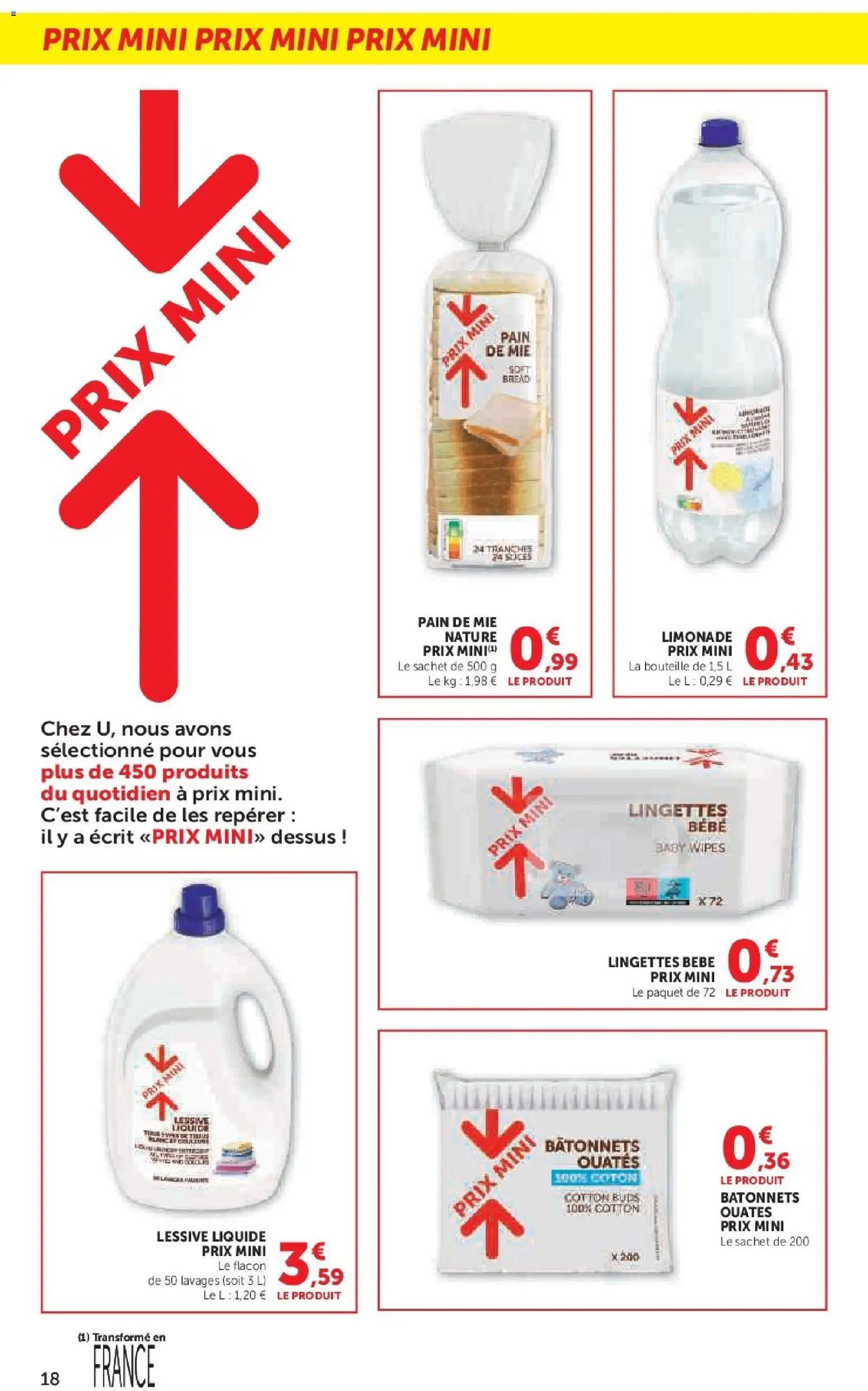 {H1} | Page: 18 | Produits: Coton, Lessive Liquide, Pain de mie, Pain