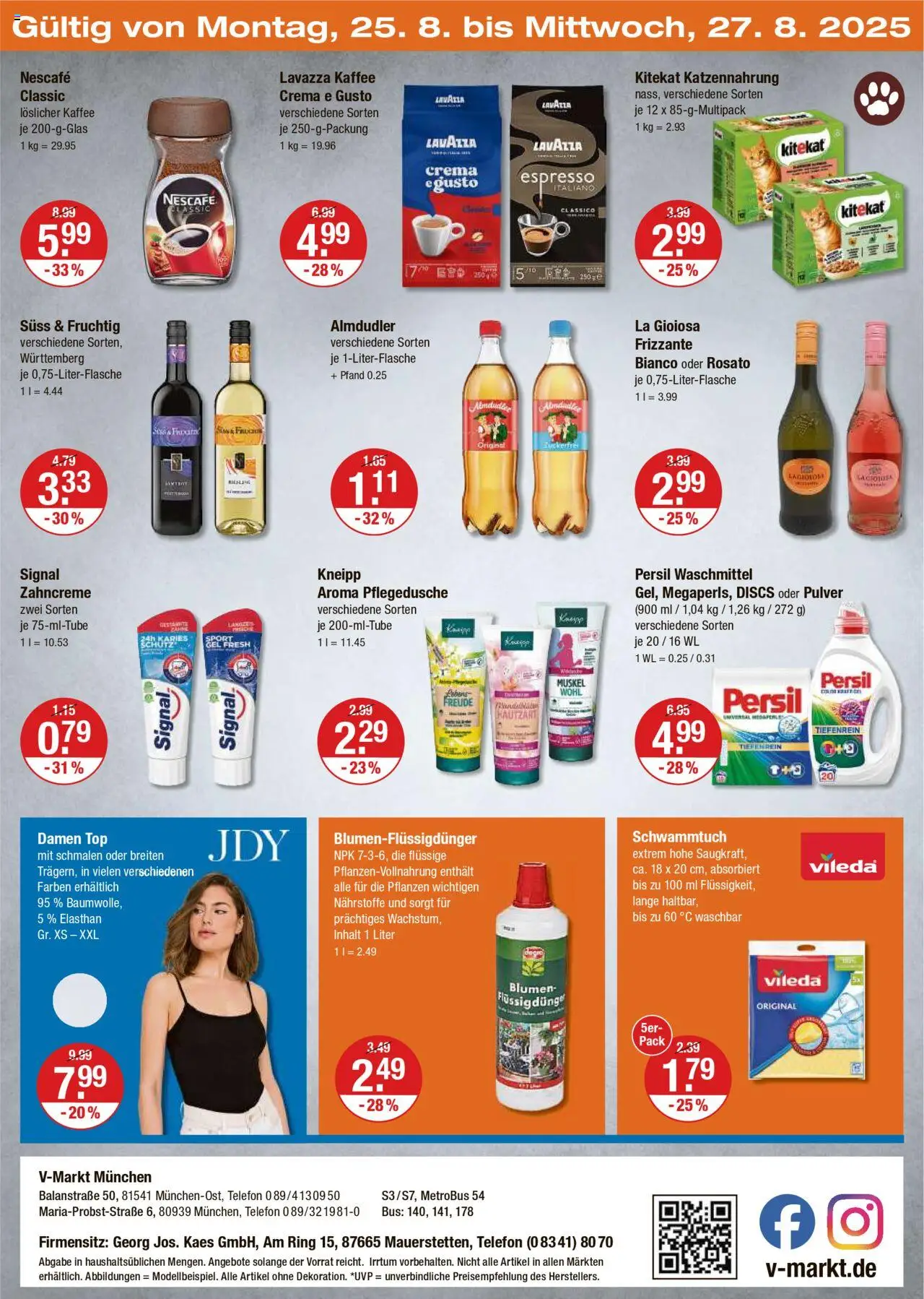 V-Markt - M&#252;nchen - gültig ab dem 21.08.2025 | Seite: 20 | Produkte: Top, Nescafe, Waschmittel, Telefon
