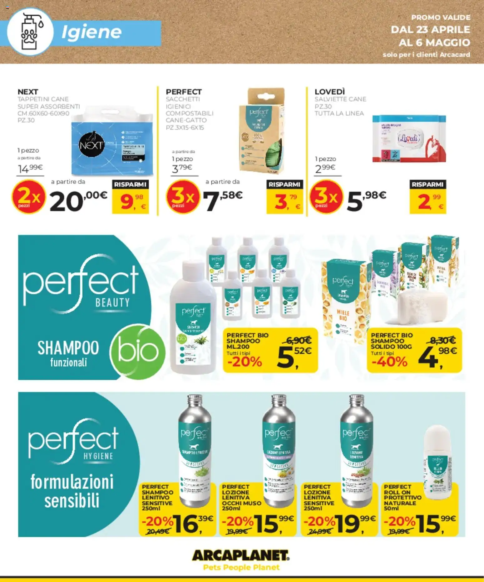 Volantino Arcaplanet del 23.04.2026 | Pagina: 34 | Prodotti: Shampoo, Miele