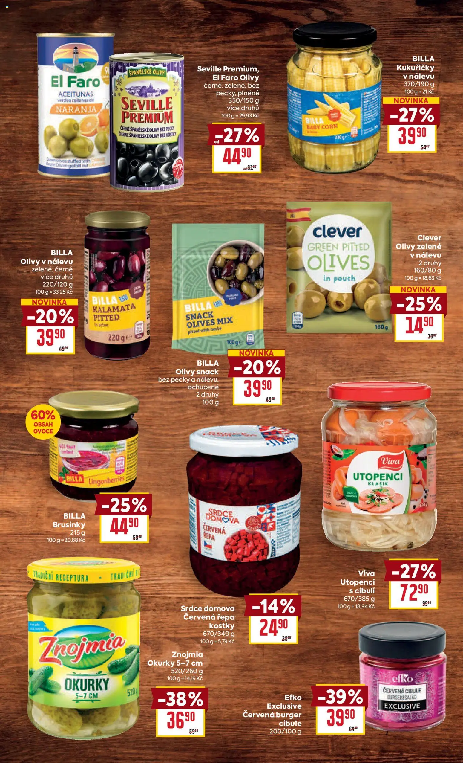 Billa leták - Grilování  od 29.04.2026 | Strana: 16 | Produkty: Okurky, Červená řepa, Olivy, Cibule