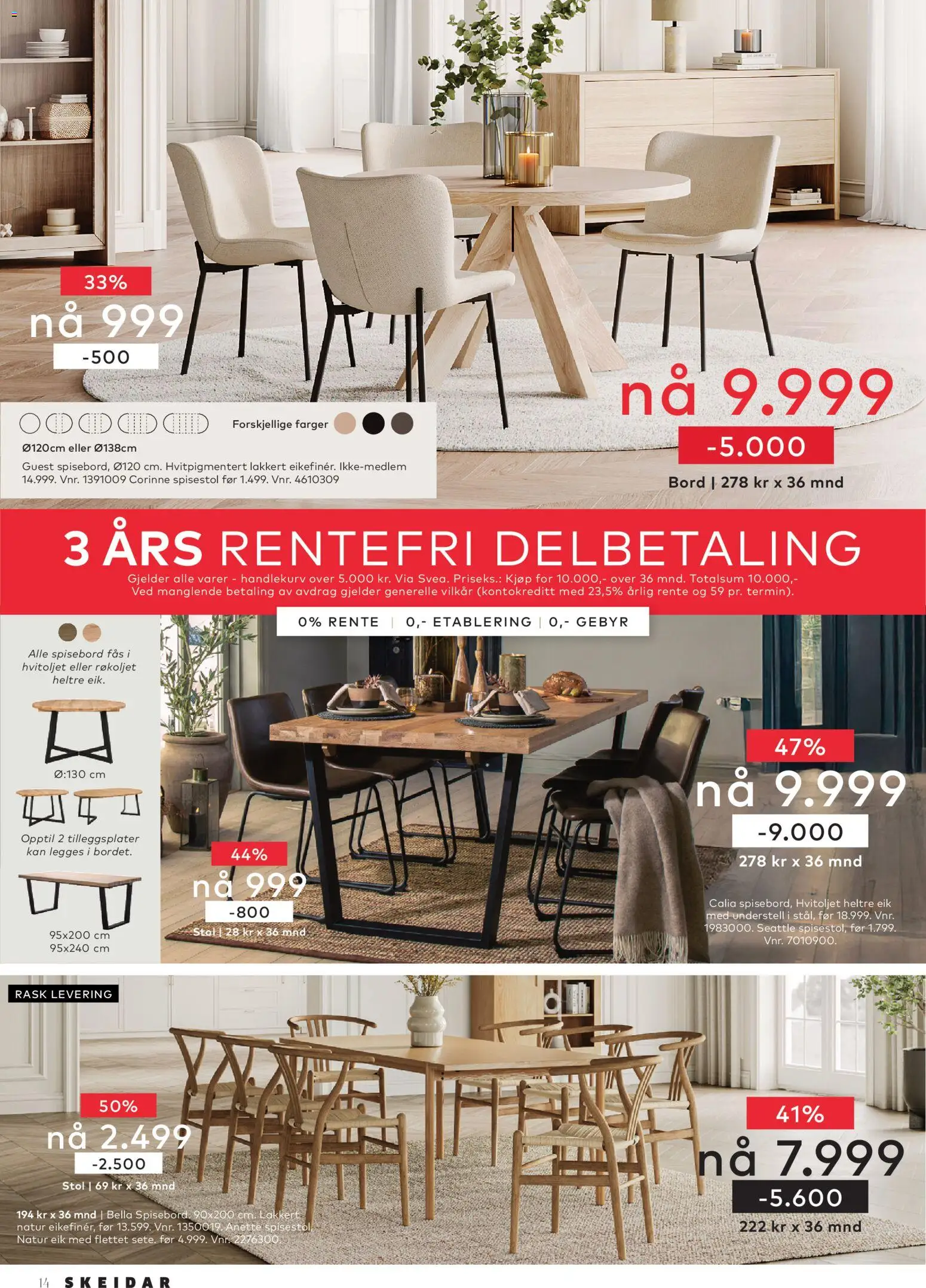 {H1} | Side: 14 | Produkter: Spisebord, Spisestol, Bord, Stol