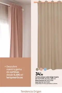 Vista previa Leroy Merlin catálogo Decoración válido desde el 12.03.2026 | Página: 16 | Productos: Cortina