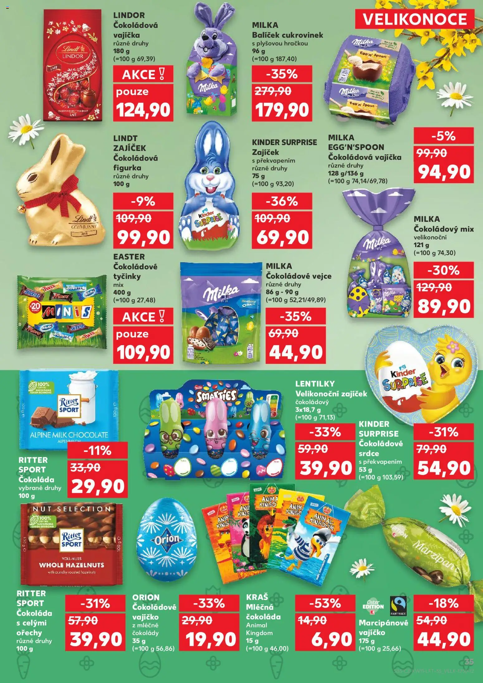 Kaufland leták od 11.03.2026 | Strana: 35 | Produkty: Čokoláda, Milka, Ořechy, Ritter Sport