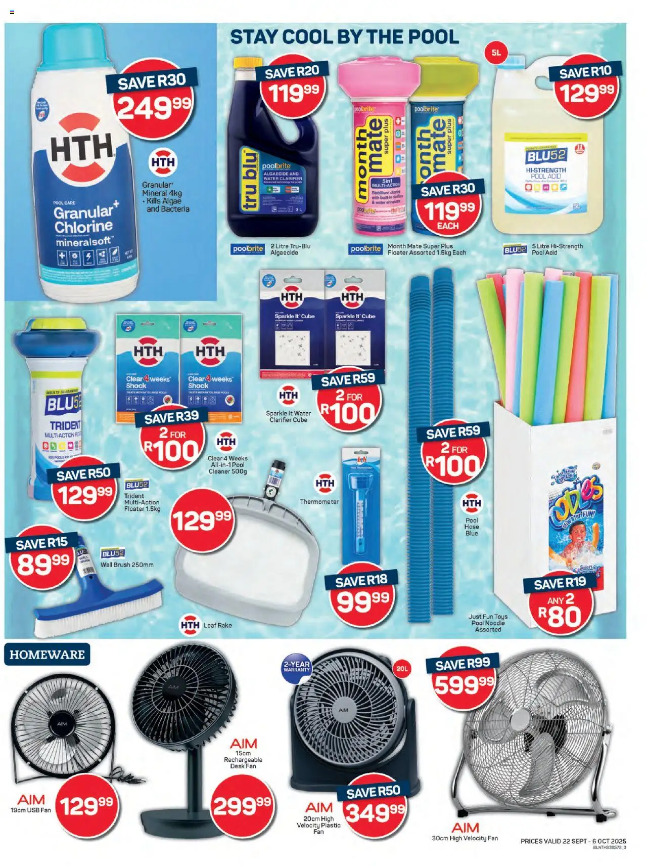 New Pick n Pay catalogue – valid from 22.09.2025 | Page: 3 | Products: Desk, USB, Fan, Water