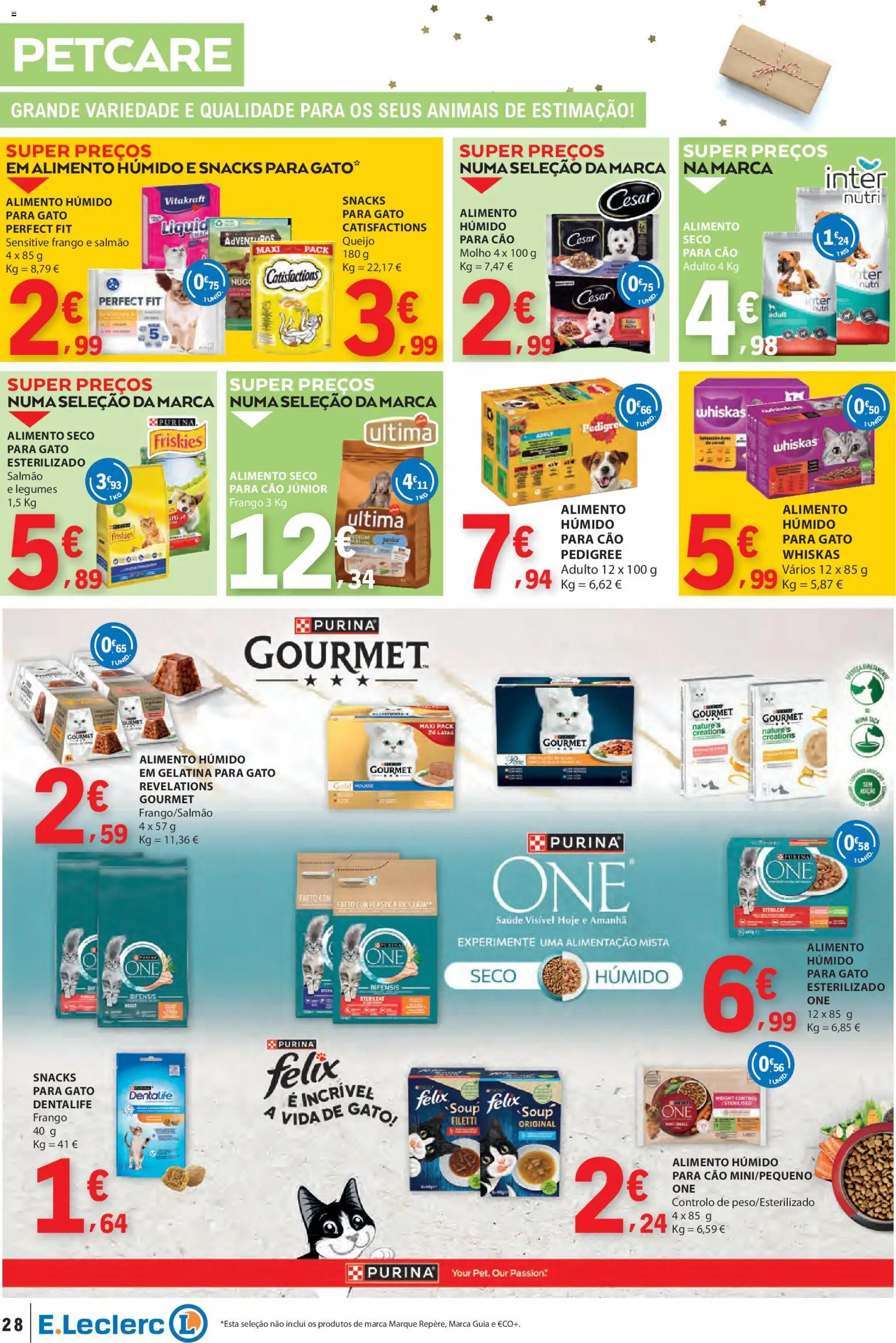 E.Leclerc folheto │ válido de 13.11.2025 | Página: 28 | Produtos: Frango, Gelatina, Salmão, Queijo