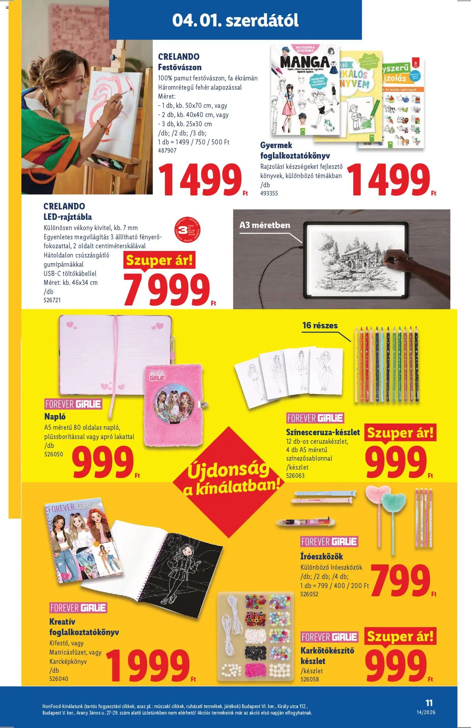 Lidl akciós ujság - amely érvényes a következő dátumtól: 01.04.2026 | Oldal: 11