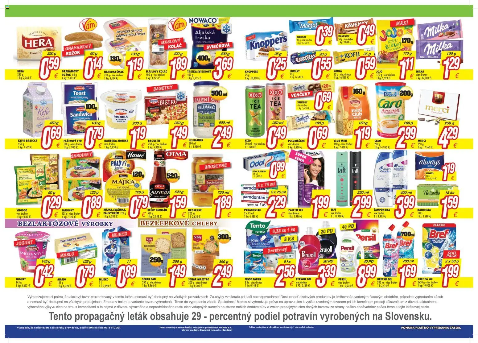Nové Makos akcie – leták je platný od 19.01.2026 | Strana: 2 | Produkty: PC, Šampón, Kečup, Tatranské maslo