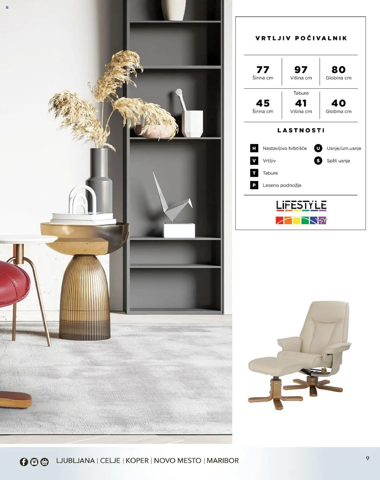 Harvey Norman - Katalog - Udobna praznična ponudba - Počivalniki & masažni stoli │ velja od 22.12.2022 | Stran: 9