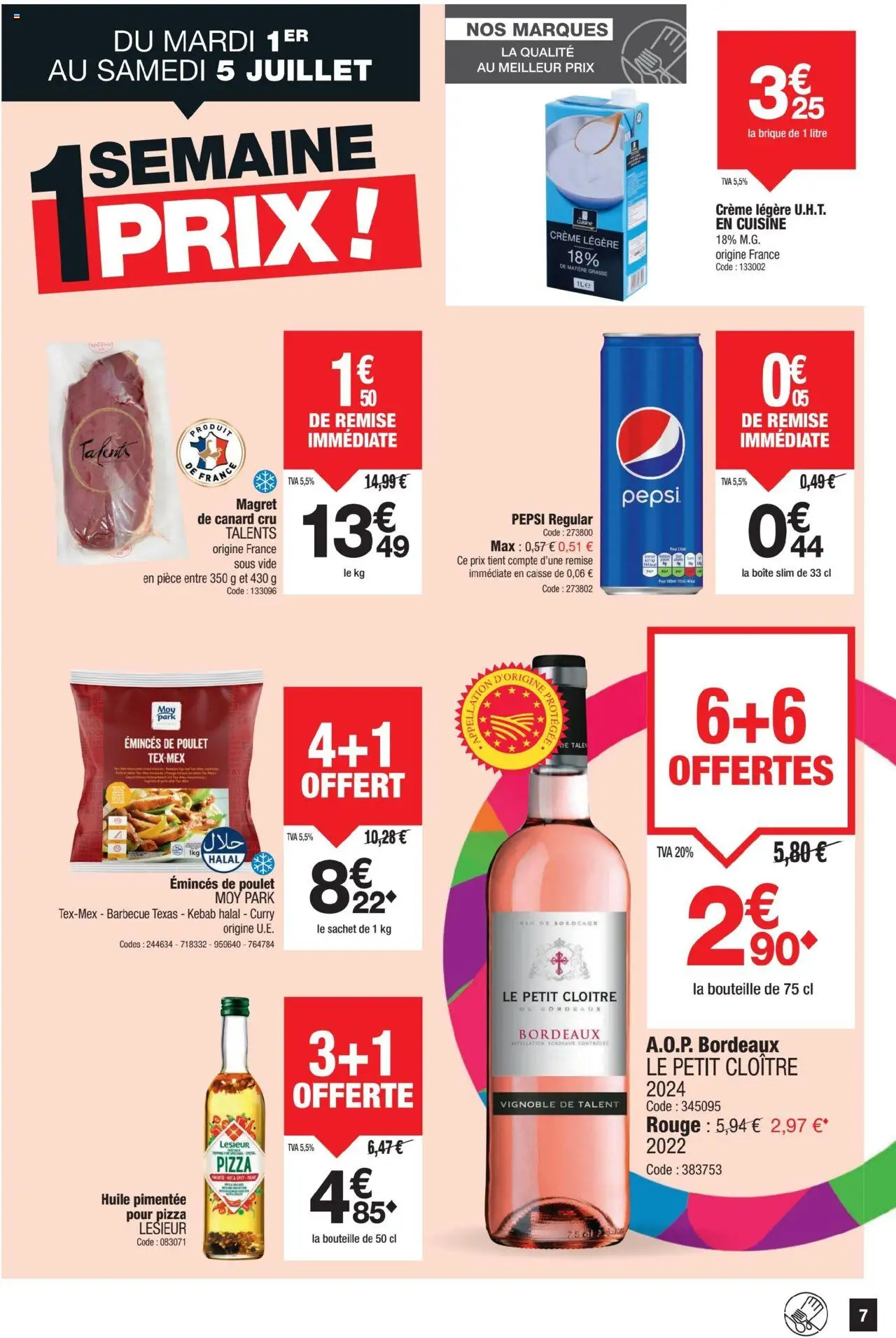  | Page: 7 | Produits: Magret de canard, Curry, Huile, Vin