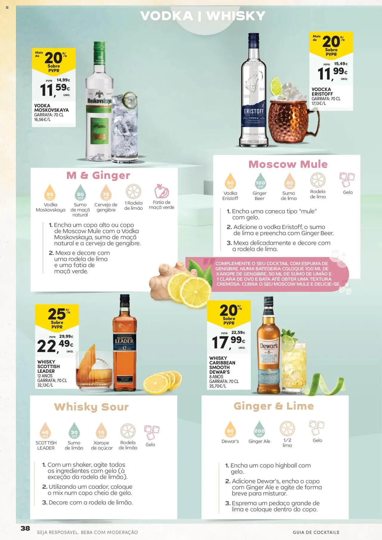 Continente - Verão │ válido de 17.06.2025 | Página: 38 | Produtos: Batedeira, Sumo, Cerveja, Cocktails