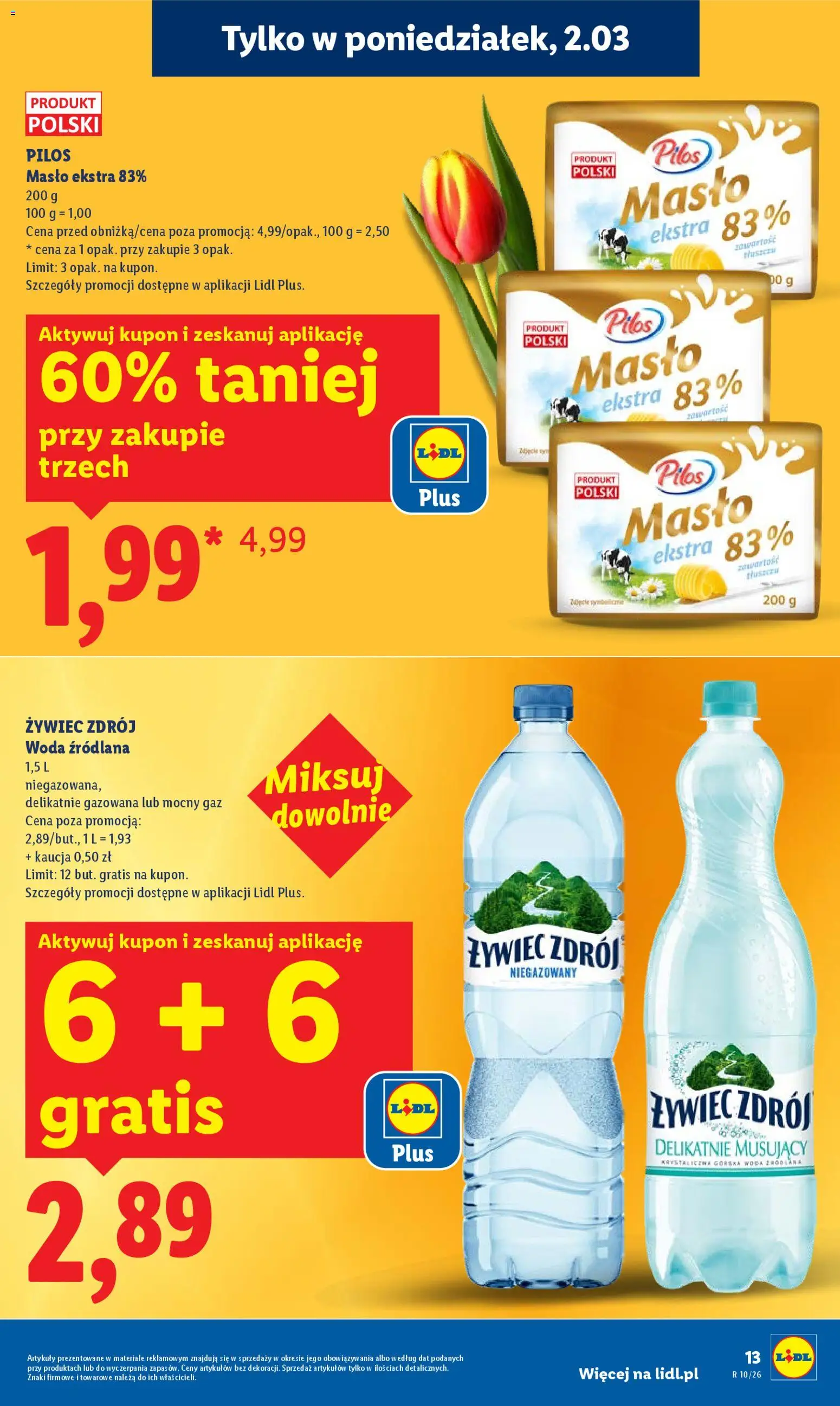 Lidl Polsko leták od 02.03.2026 | Strana: 13 | Produkty: Máslo
