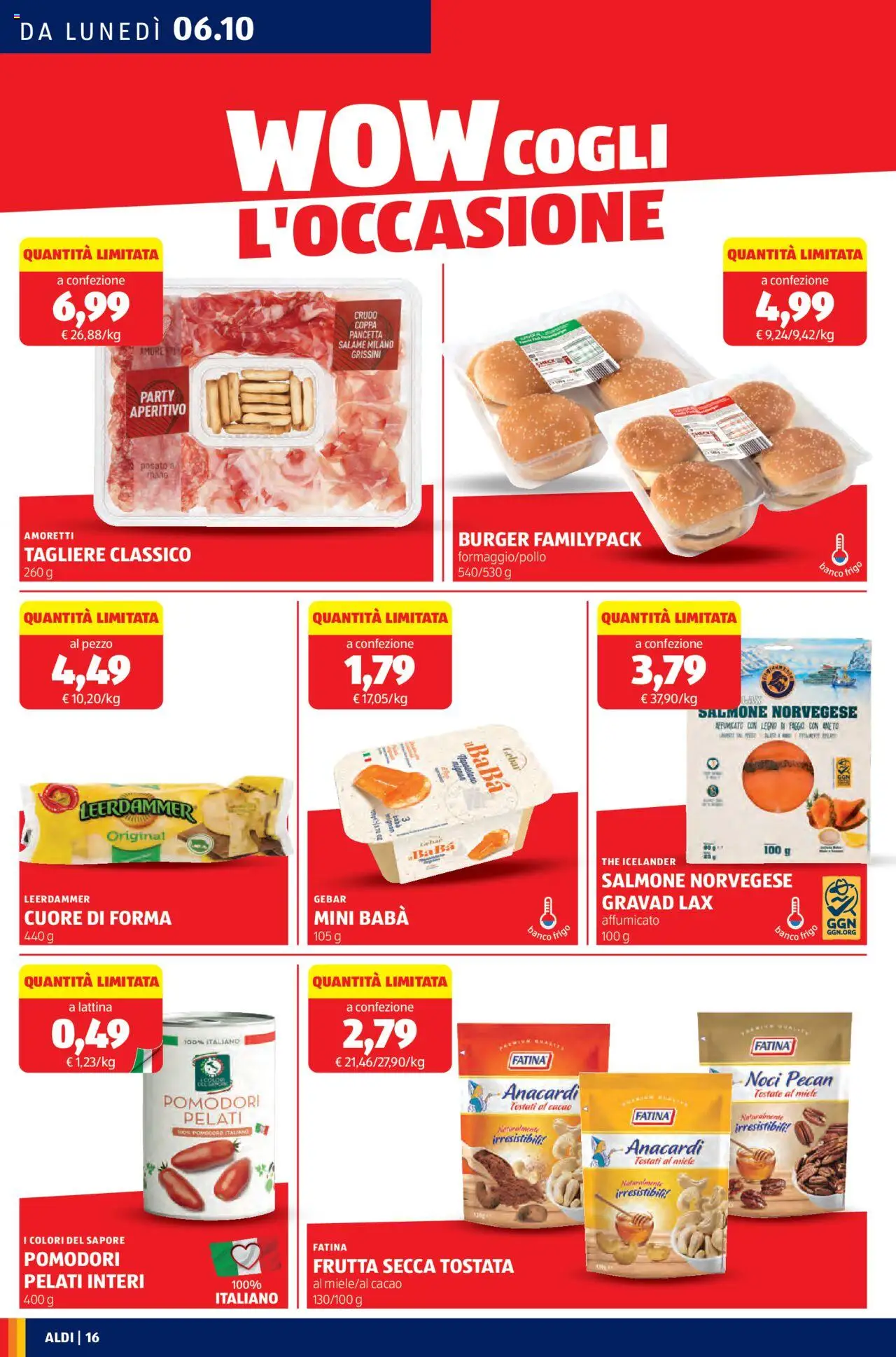 Volantino Aldi del 06.10.2025 | Pagina: 16 | Prodotti: Frutta, The, Tagliere, Miele