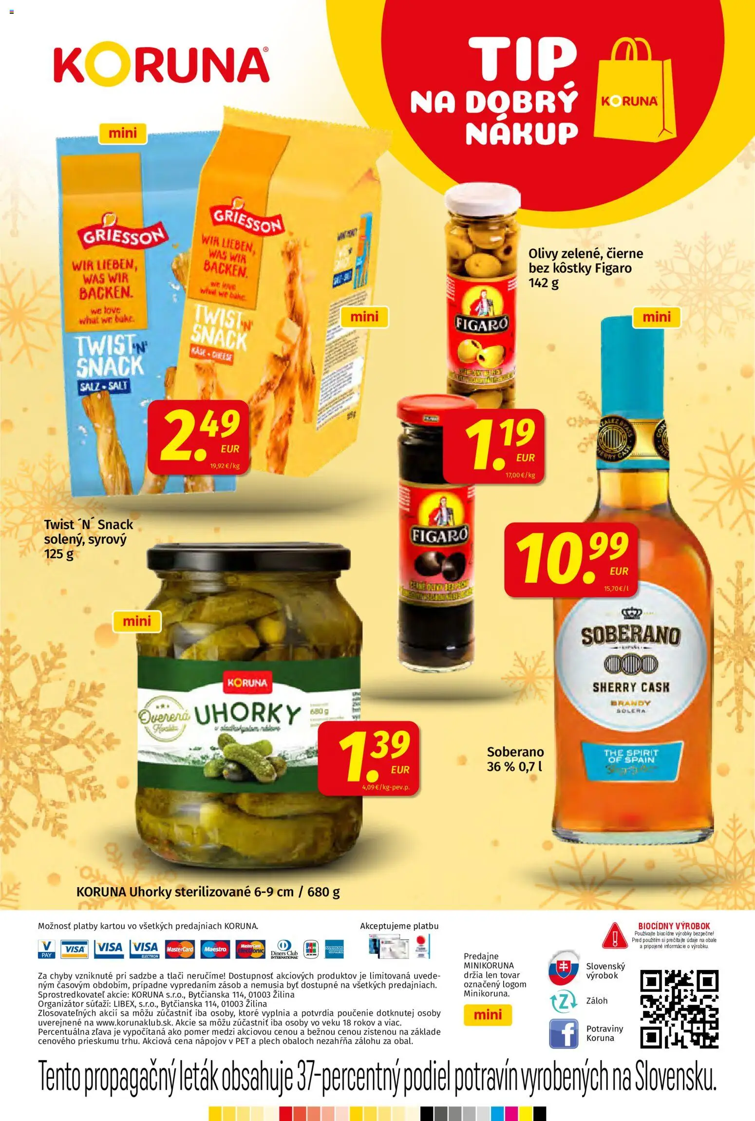 Nové Koruna akcie – leták je platný od 19.12.2025 | Strana: 28 | Produkty: Soberano, Brandy, Uhorky