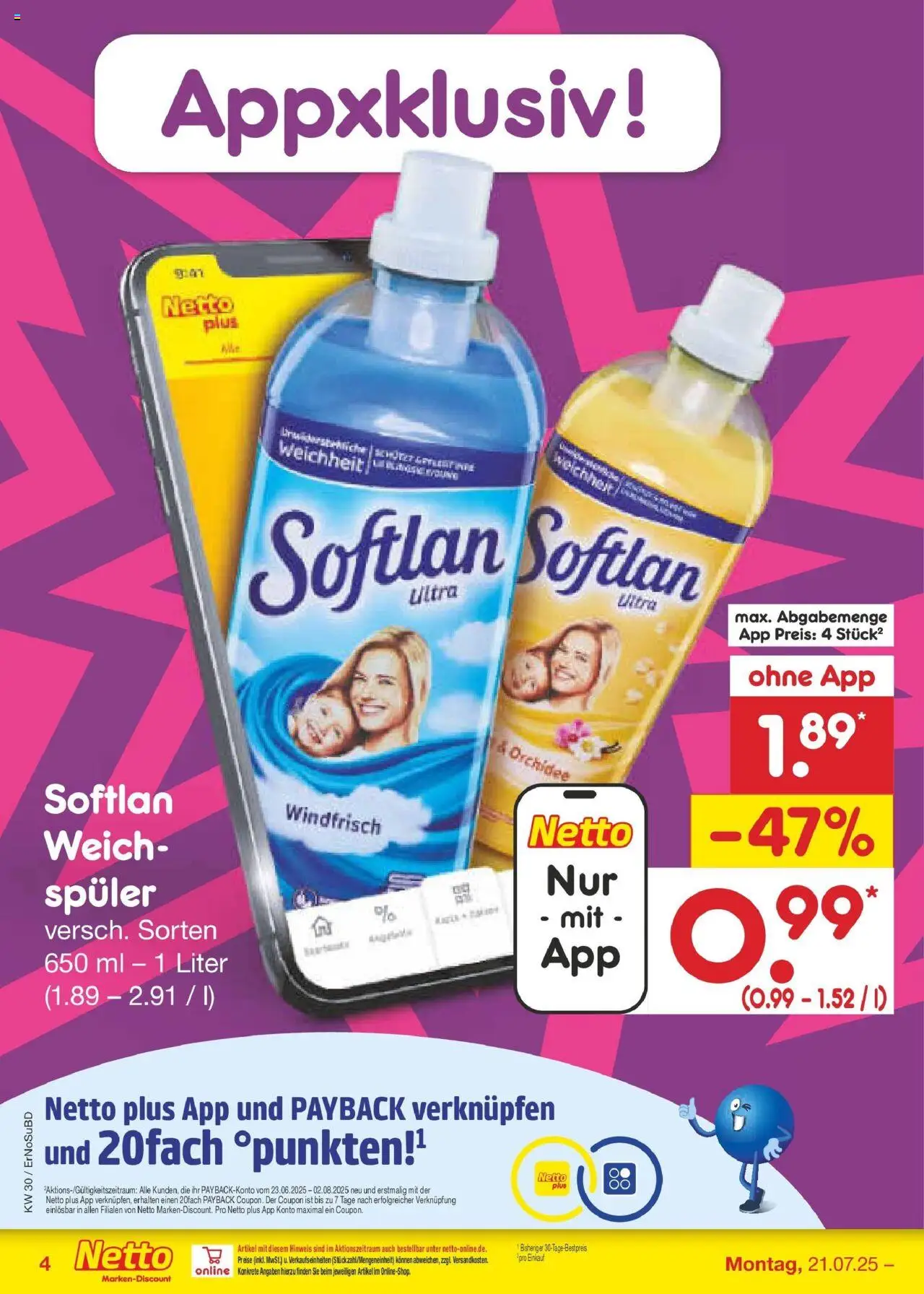 Netto Marken-Discount prospekt Jena-Lobeda	 - gültig ab dem 21.07.2025 | Seite: 4 | Produkte: Orchidee