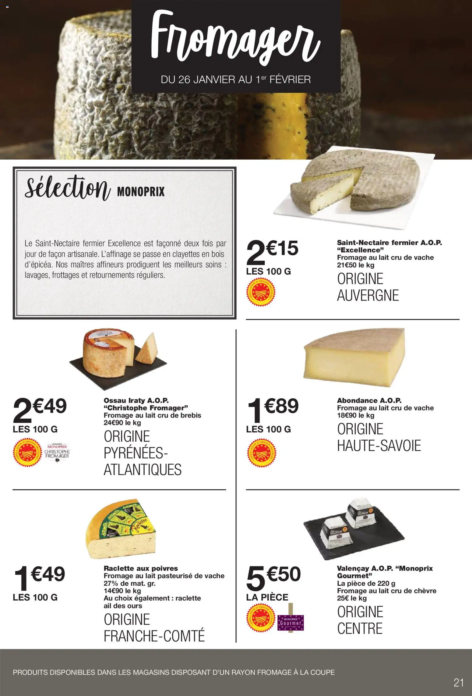 {H1} | Page: 21 | Produits: Ail, Raclette, Lait, Fromage