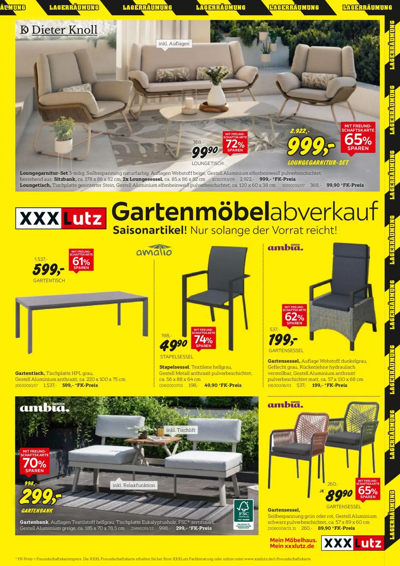 XXXL Lutz Gartenmöbelabverkauf - gültig ab dem 04.08.2025 | Seite: 7