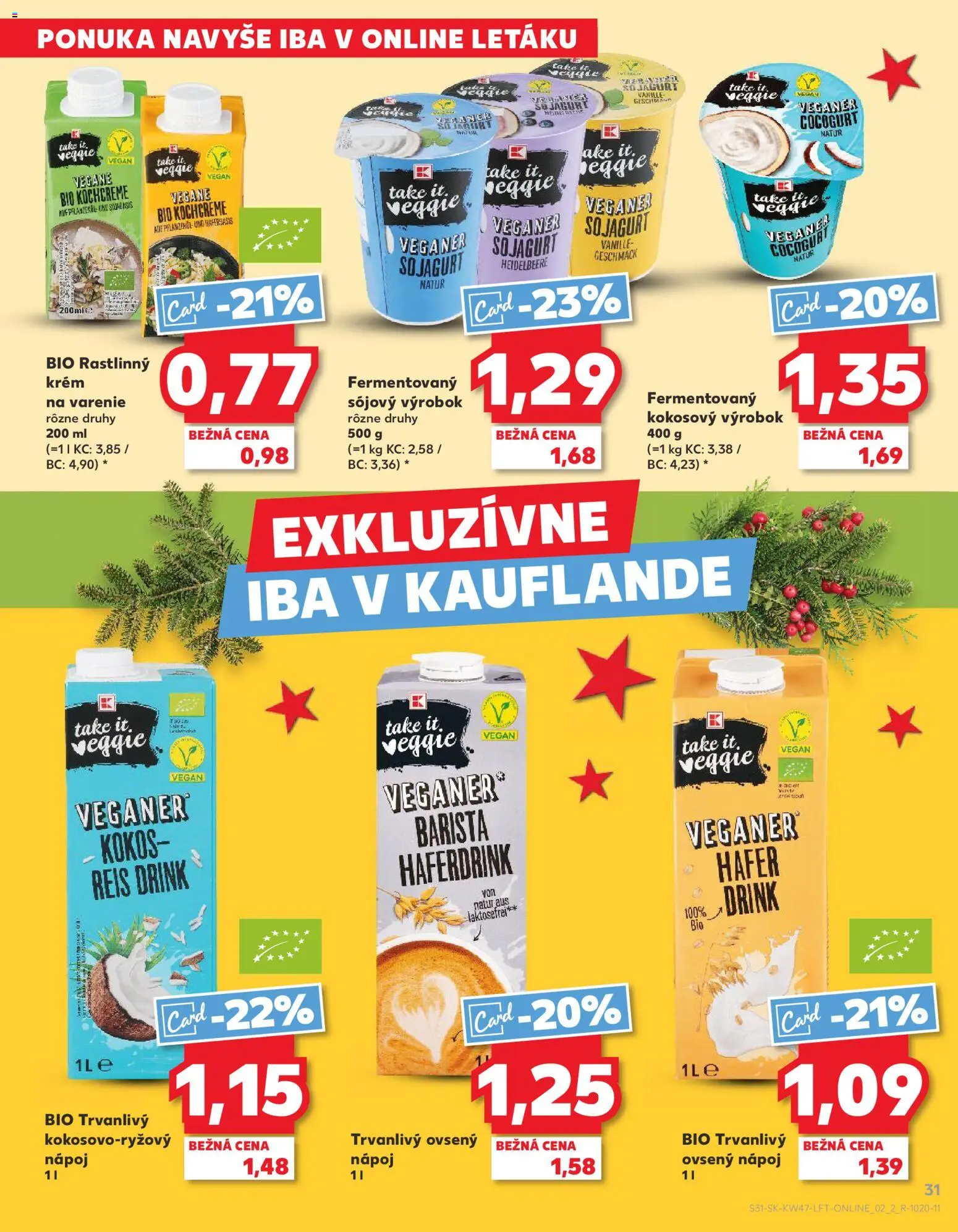 Nové Kaufland akcie – leták je platný od 20.11.2025 | Strana: 31 | Produkty: Jogurt, Barista, Krém