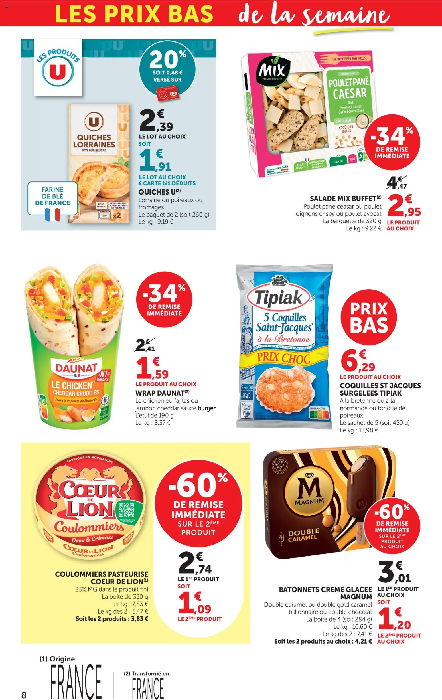 {H1} | Page: 8 | Produits: Farine de ble, Moutarde, Jambon, Oignons