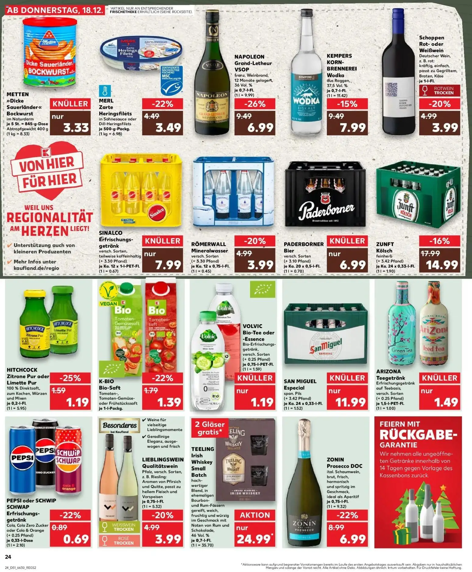Kaufland prospekt Kreuztal	 – gültig ab 22.12.2025 | Seite: 24 | Produkte: Sinalco, Weißwein, Rum, Limette