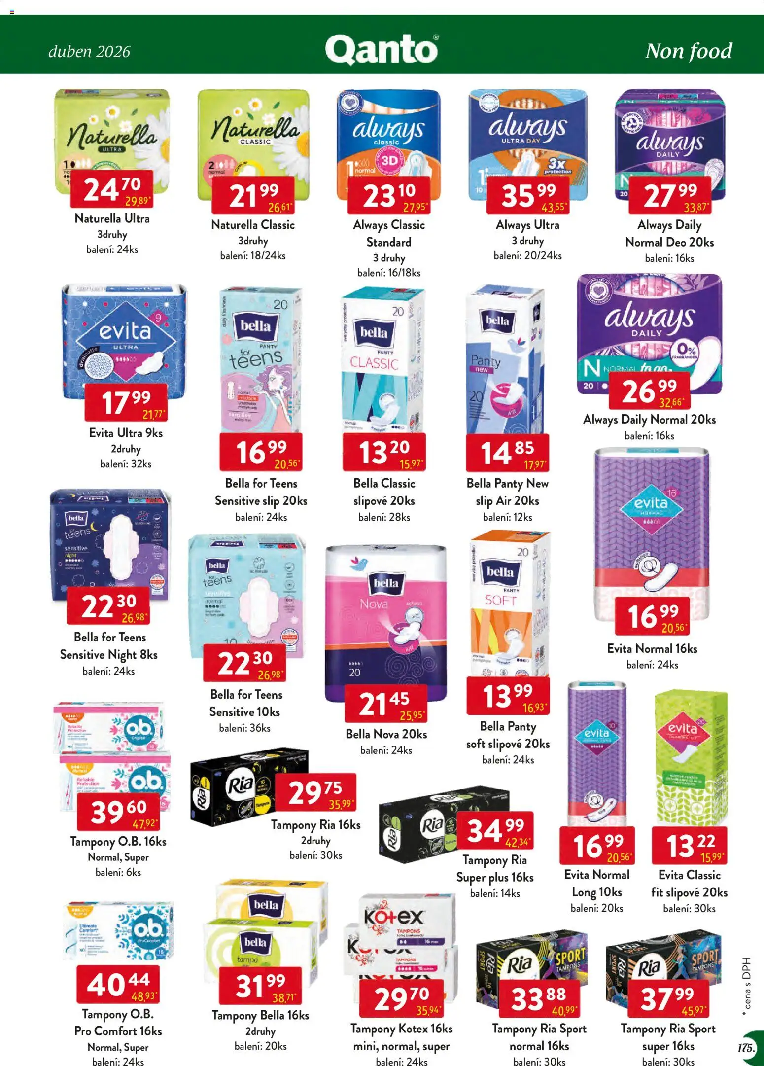 Astur & Qanto leták - Velkoobchod 04/2026 od 01.04.2026 | Strana: 175 | Produkty: Tampony