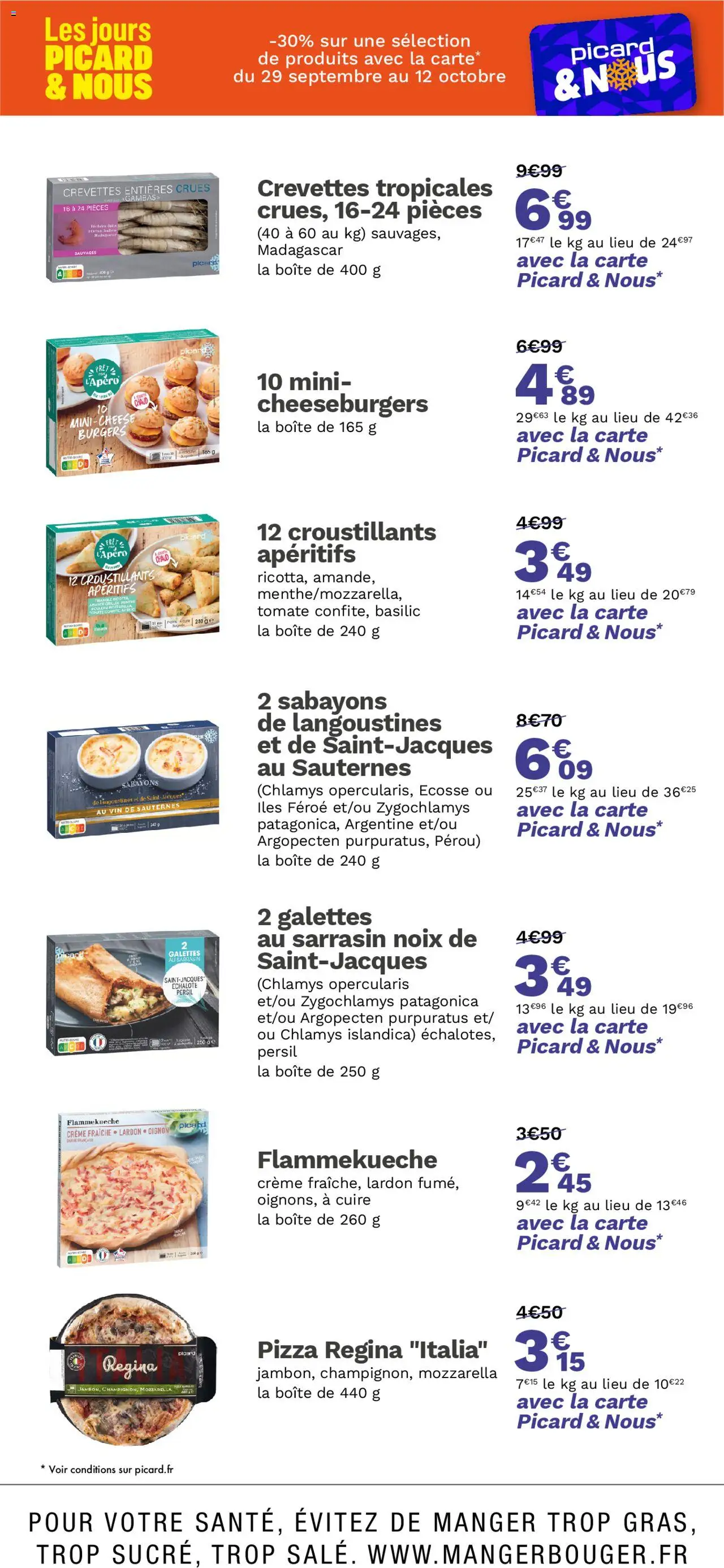 {H1} | Page: 4 | Produits: Persil, Crevettes, Mozzarella, Crème