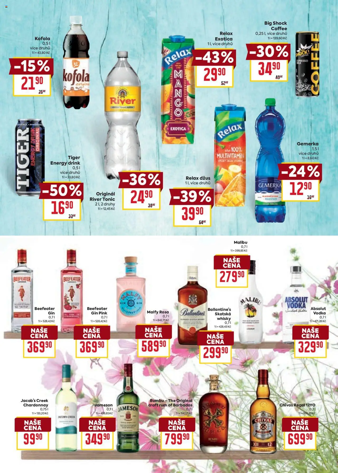 Billa katalog - Léto a grilování od 21.05.2025 | Strana: 22 | Produkty: Tiger energy, Rum, Džus, Chivas Regal
